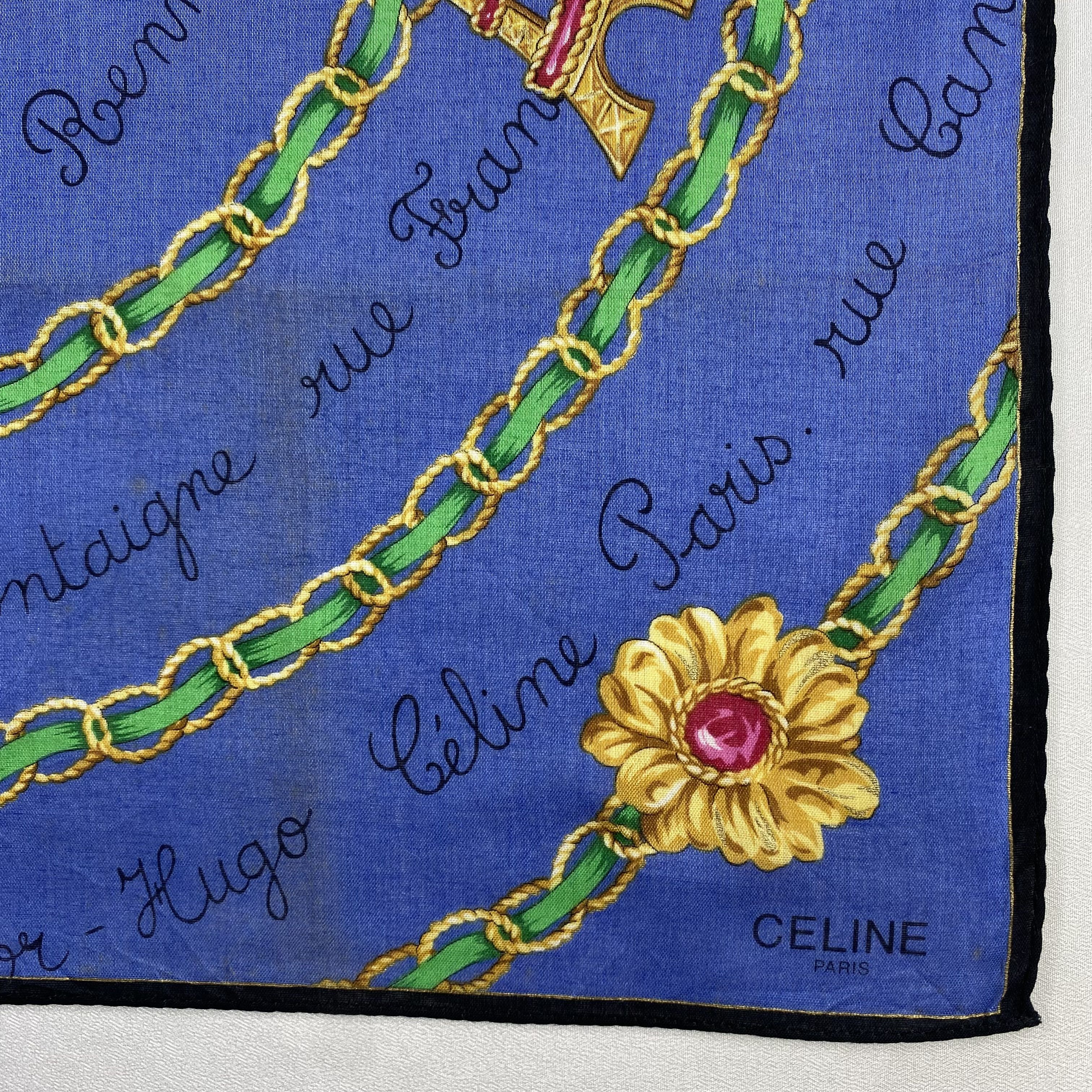 Celine × Vintage Celine Handkerchief / Neckerchief / Bandana-P1266 Size ONE SIZE - 3 Thumbnail