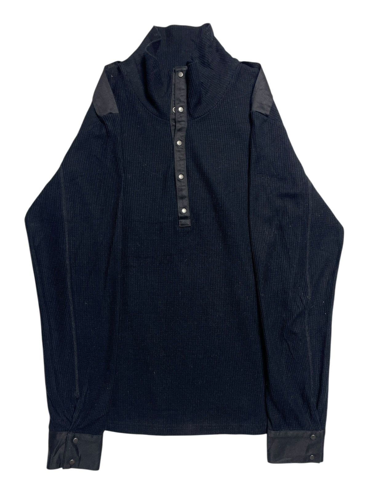 If Six Was Nine 2000’s Schlussel - Vkei Style Half Button Knit Longshirt Size US M / EU 48-50 / 2 - 10 Thumbnail