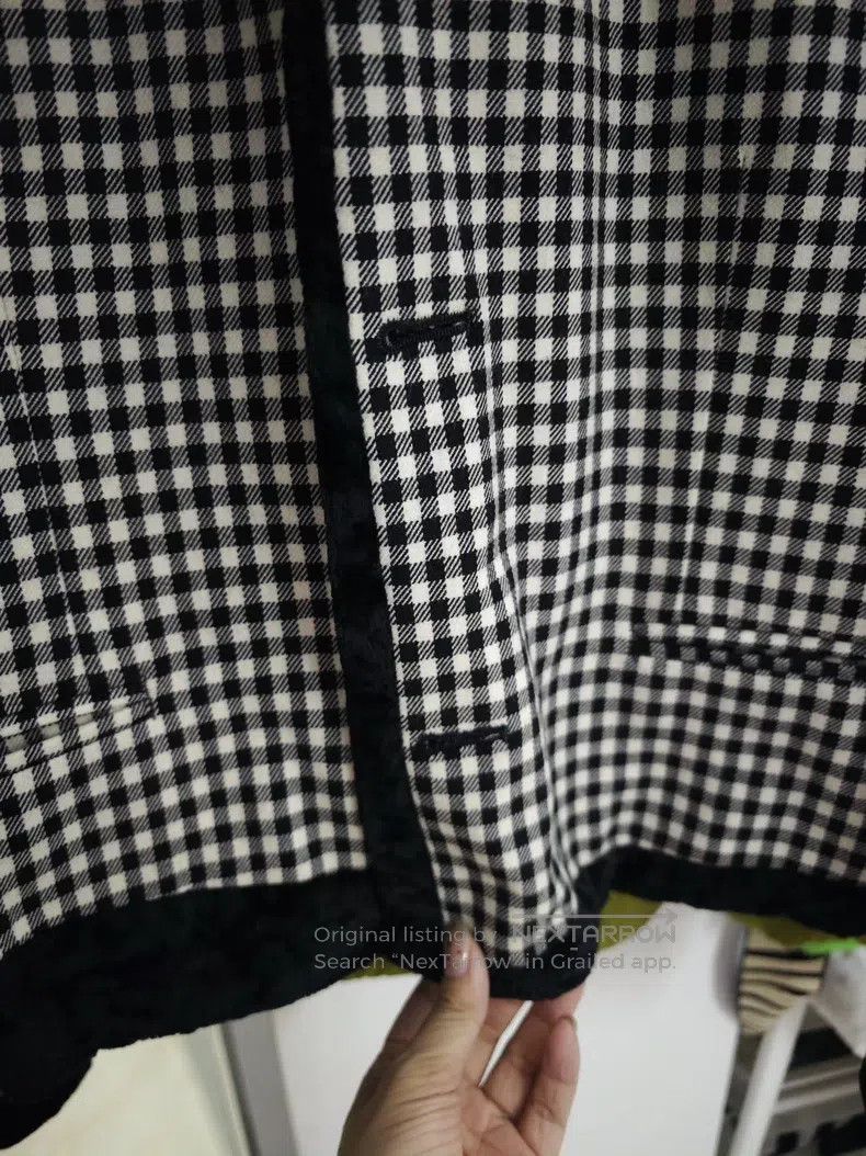 Comme des Garcons Comme Des Garcons Plaid Velvet Peter Pan Collar Jacket Size M / US 6-8 / IT 42-44 - 3 Thumbnail
