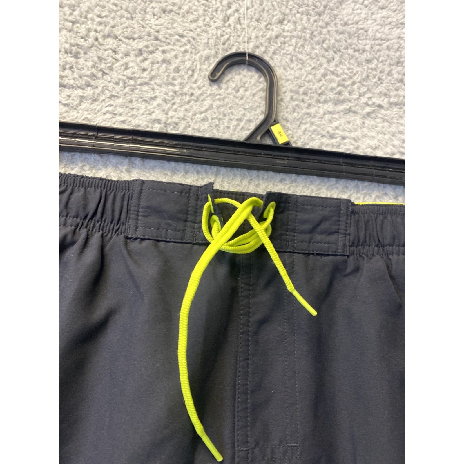 Nike Nike Men's Swim Shorts Size L Board Shorts Neon Black Drawstring Lined Swimsuit Size US 33 - 3 Thumbnail