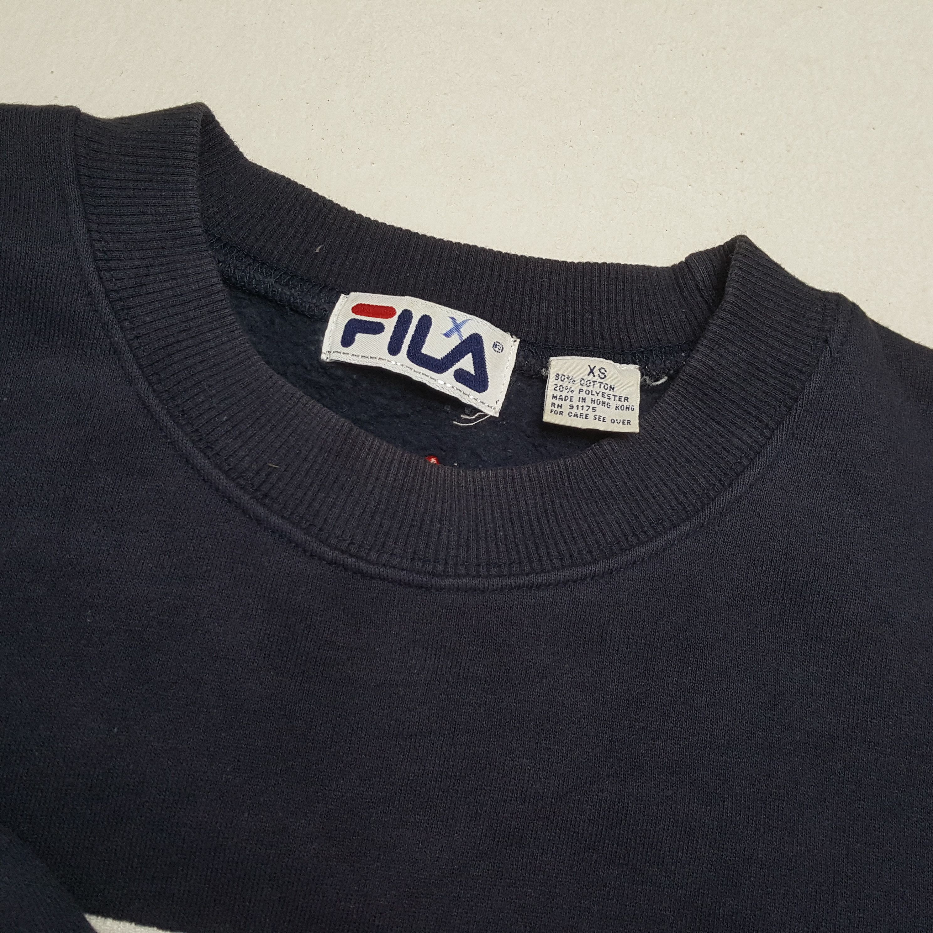Fila × Vintage FILA Center Logo Spellout Design Sweatshirt Size US L / EU 52-54 / 3 - 10 Thumbnail