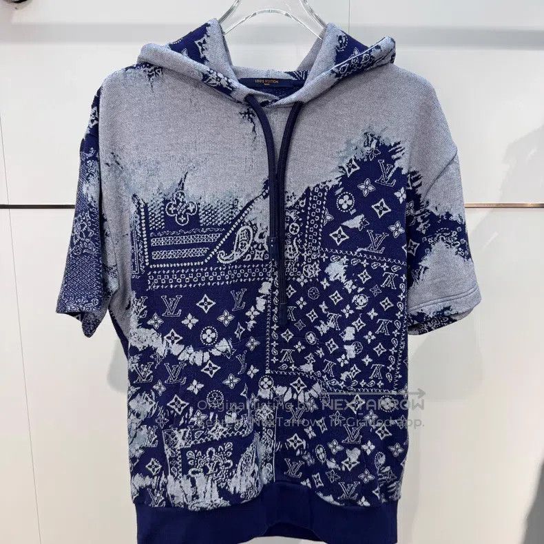 Louis Vuitton Cashew flower full print hooded short sleeve
