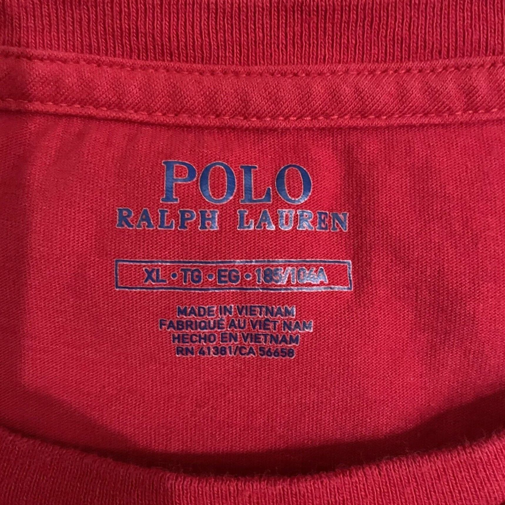 Polo Ralph Lauren Polo Ralph Lauren T-Shirt Men's XL Dark Red Size US XL / EU 56 / 4 - 2 Thumbnail