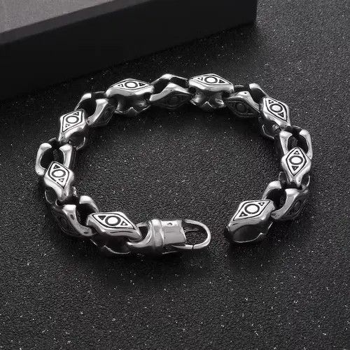 Jewelry Link Chain Geometric Square Wristband Bracelet Size ONE SIZE - 3 Thumbnail