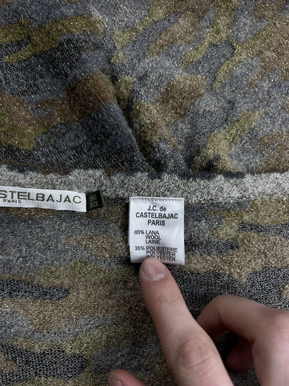 Jean Charles De Castelbajac JC de Castelbajac Paris Wool Blend Camo Scarf Camouflage Size ONE SIZE - 7 Thumbnail