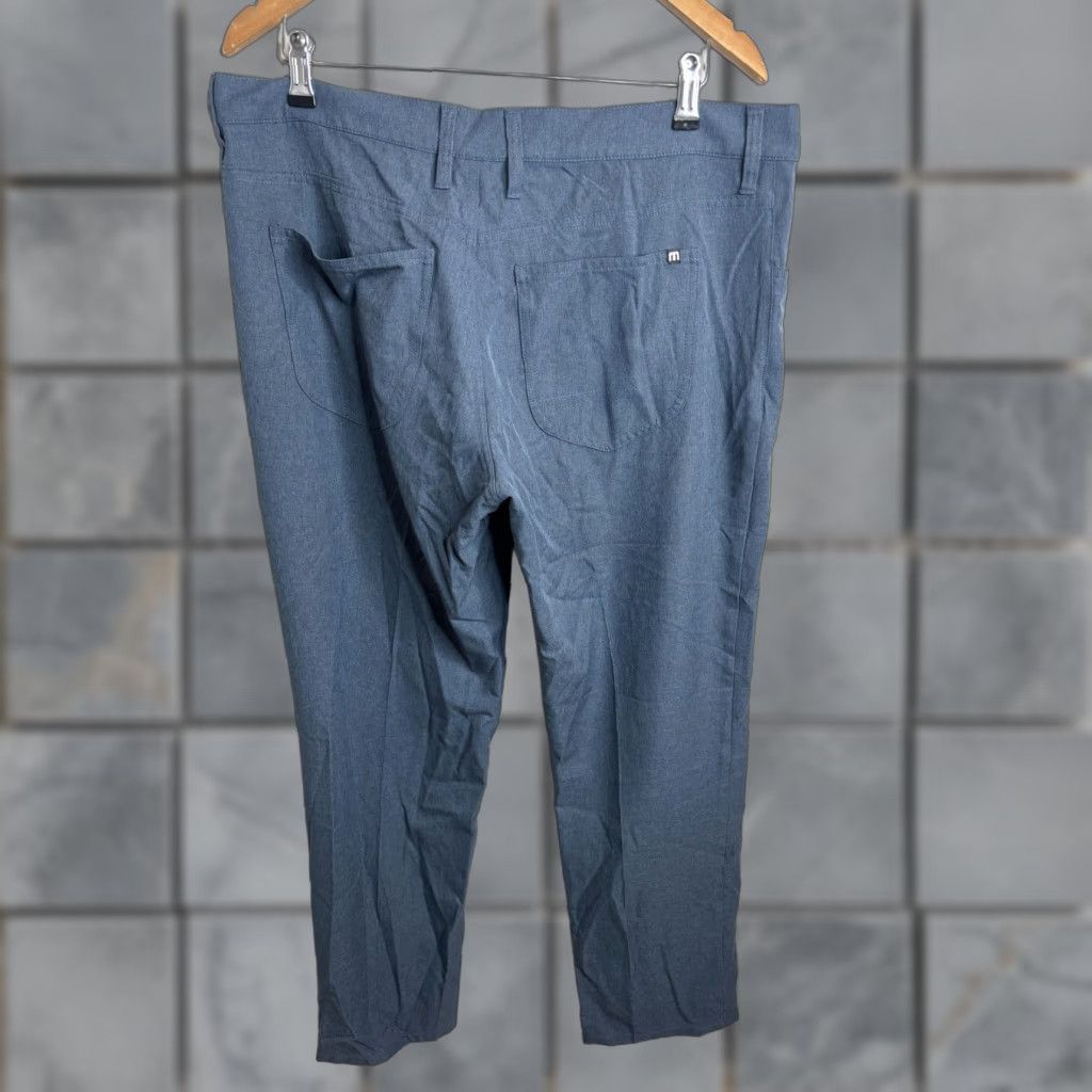 TravisMathew TravisMathew Pants Mens 35x29 Blue Stretch Chino Golf Performance Casual Size US 35 - 1 Thumbnail
