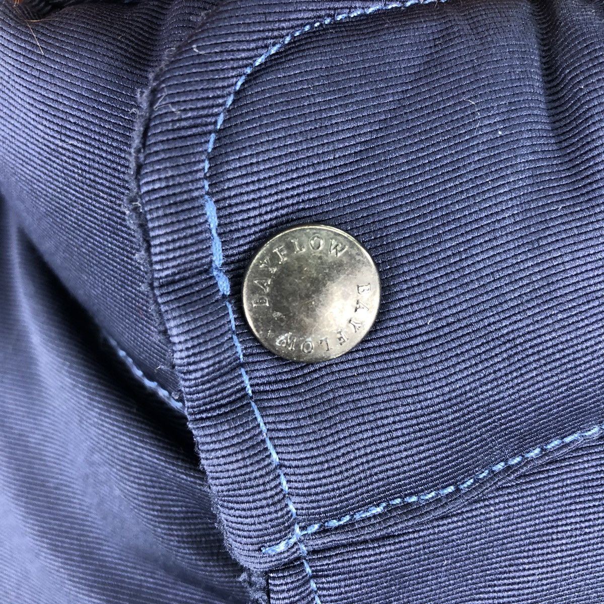 Japanese Brand Puffer Jacket Thrashed Fade Blue Indigo by Bayflow Size US M / EU 48-50 / 2 - 15 Thumbnail