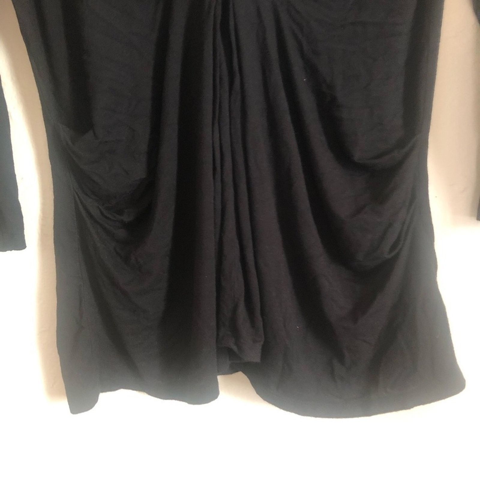 Harve Benard Harve Benard V-Neck 3/4 Sleeve Gathered Tunic Sweater Top Size M / US 6-8 / IT 42-44 - 6 Thumbnail