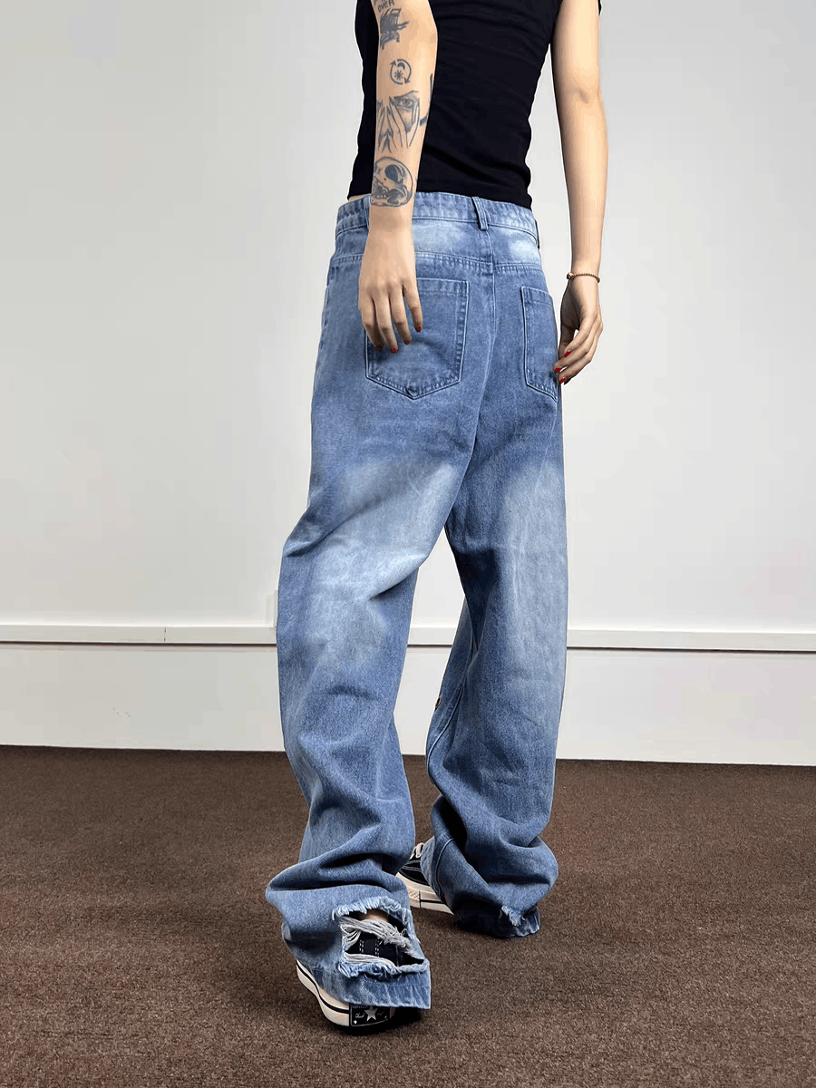 Jean Blue High Street Vintage Loose Jeans Size US 30 / EU 46 - 2 Thumbnail