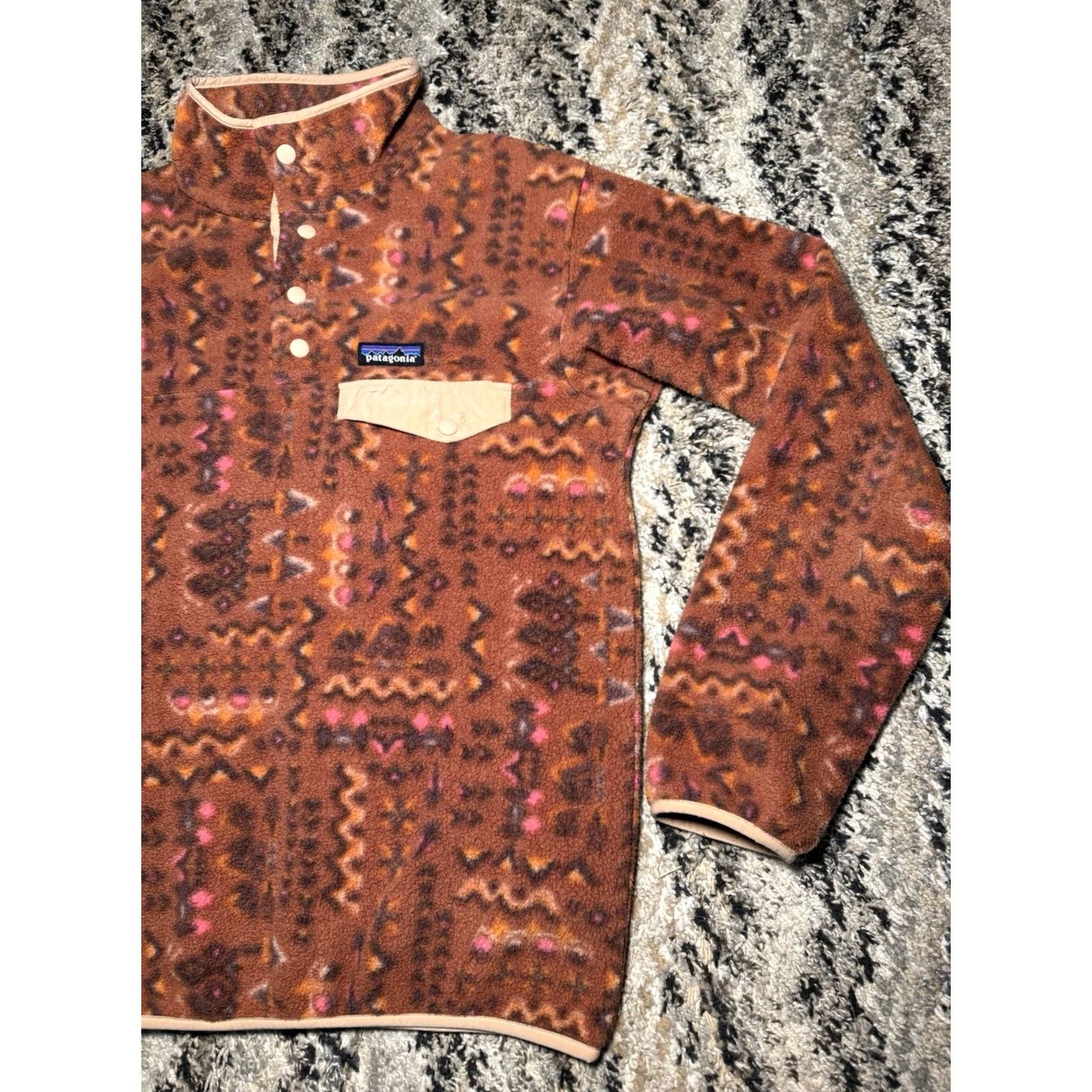 Patagonia Patagonia Synchilla Snap T Fleece Womens XS Aztec Wandering Woods **AS IS FLAWS* Size XS / US 0-2 / IT 36-38 - 2 Thumbnail