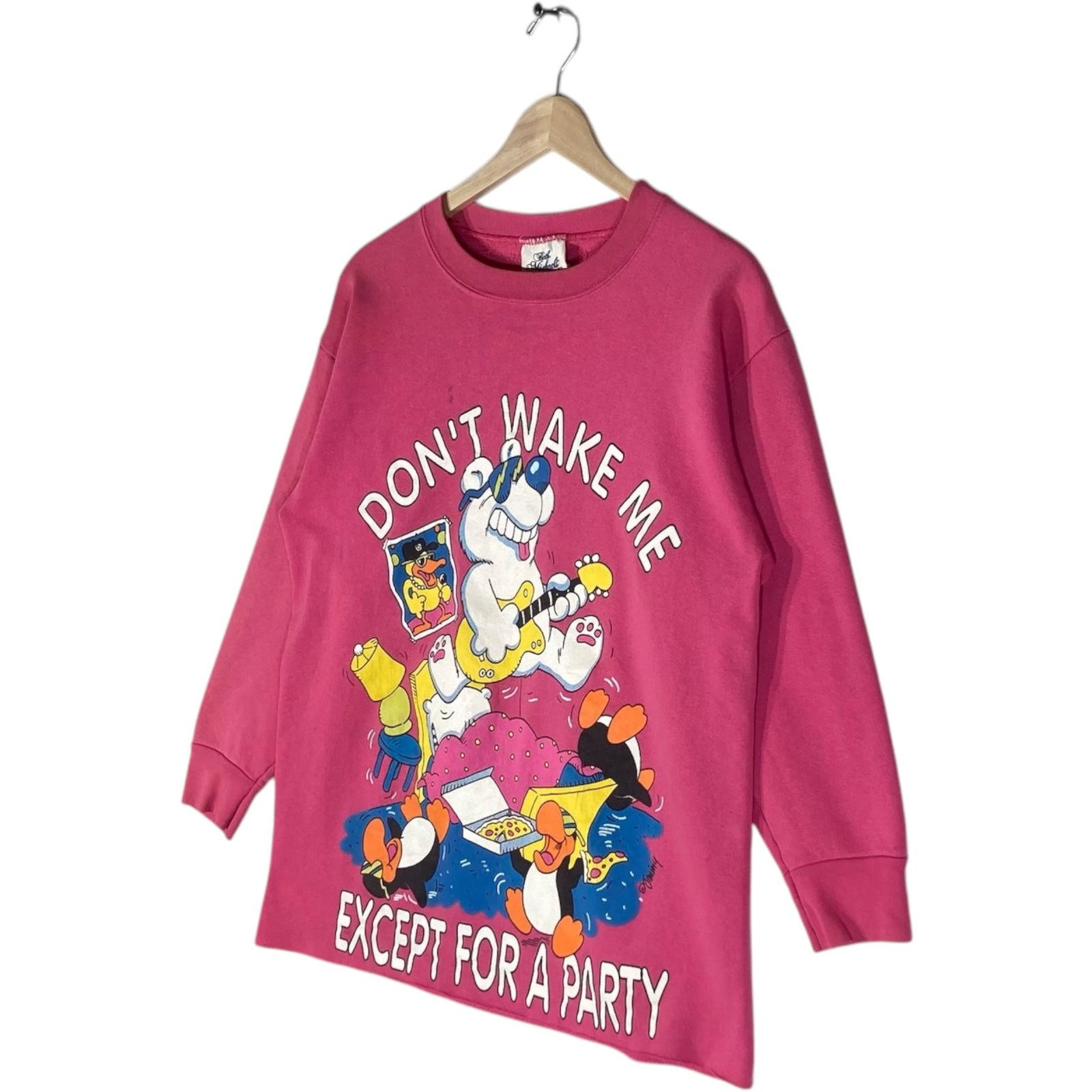 Vintage Vintage "Dont Wake Me Except For A Party" Animal Crewneck M Size US M / EU 48-50 / 2 - 3 Thumbnail