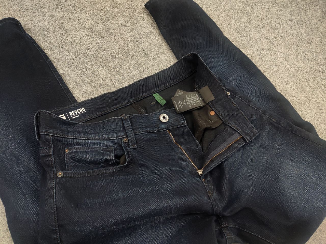 G-Star G Star Raw revend skinny Dakr Blue Gaded denim Jeans Size US 31 - 8 Thumbnail