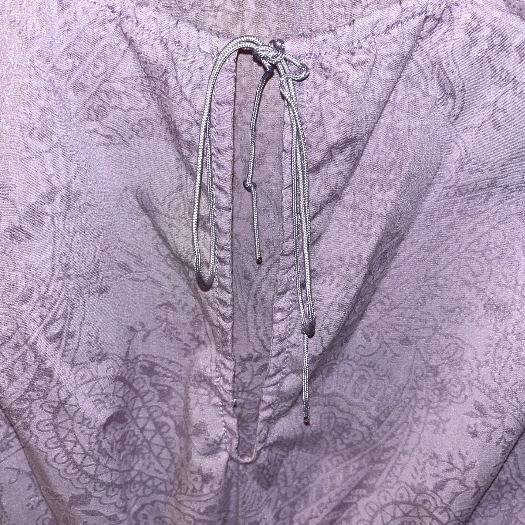 Vintage CALVIN KLEIN JEANS Women Purple Paisley Short Sleeve Blouse Medium Size M / US 6-8 / IT 42-44 - 4 Thumbnail