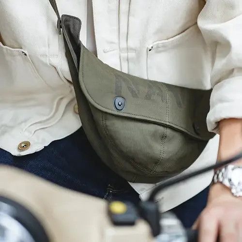 Japanese Brand Y2k military canvas utility crossbody belt bag fanny pack Size ONE SIZE - 4 Thumbnail