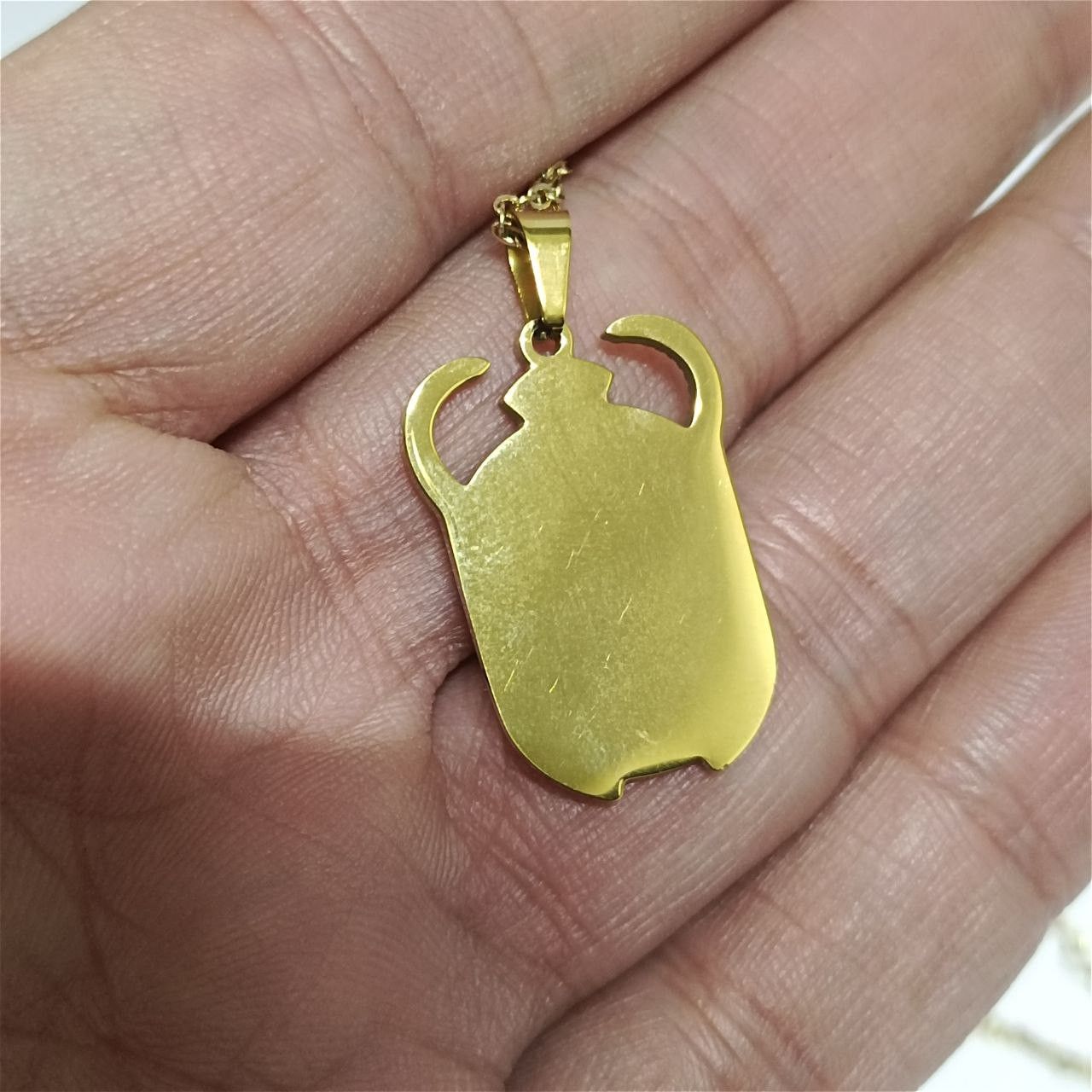 Other Gold-plated scarab pendant hieroglyphs Egyptian style Size ONE SIZE - 9 Thumbnail