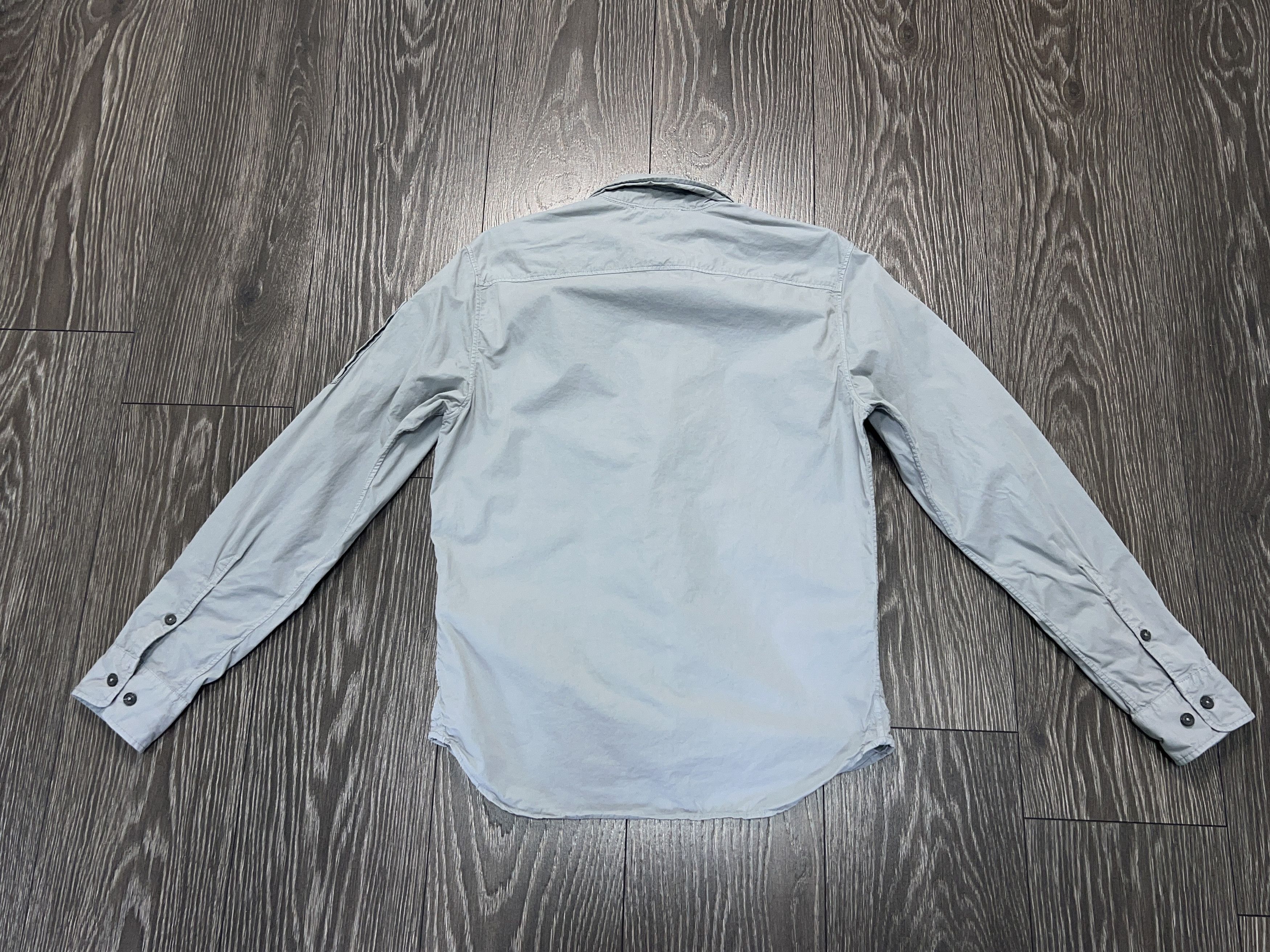 C.P. Company Mens Gabardine Overshirt Zip Shirt Light Grey Cotton Size S Size US S / EU 44-46 / 1 - 18 Thumbnail