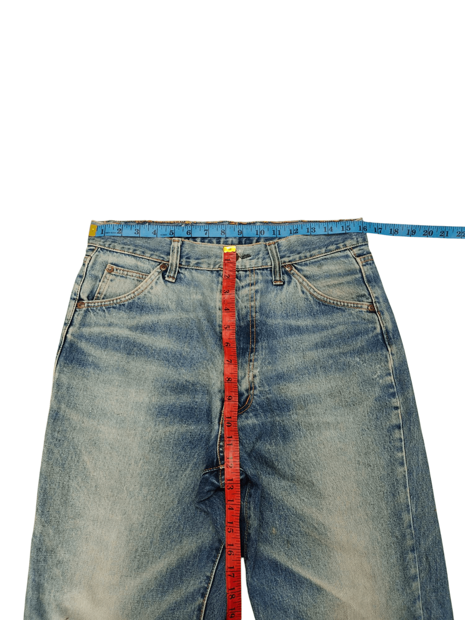 Number (N)ine × Undercover Vintage 80s Edwin Clawmark Distress Faded Denim Jeans Size US 32 / EU 48 - 11 Thumbnail