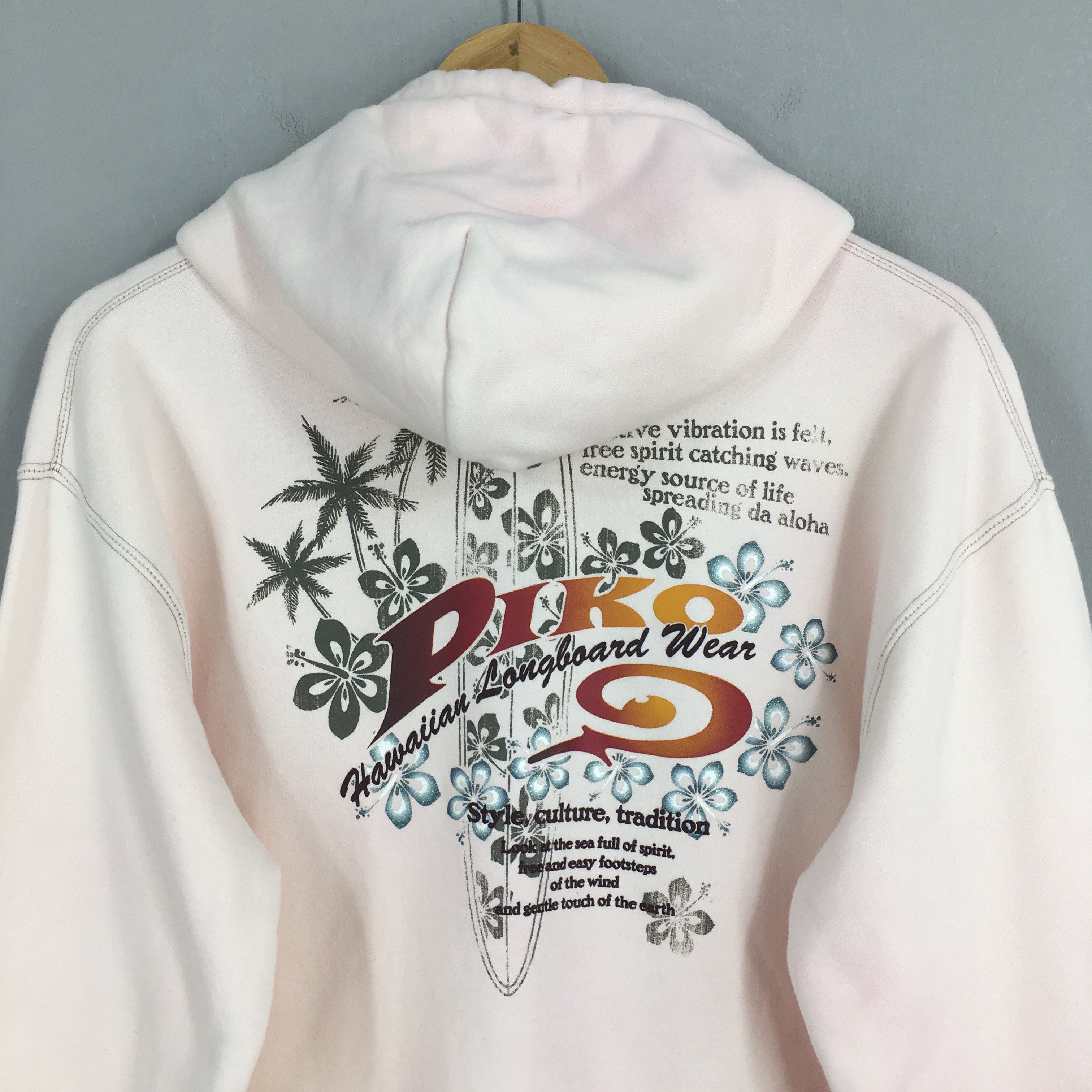 Other Vintage 90's Piko Surf Soft Pink Sweatshirt Hoodie Large Size US L / EU 52-54 / 3 - 8 Thumbnail