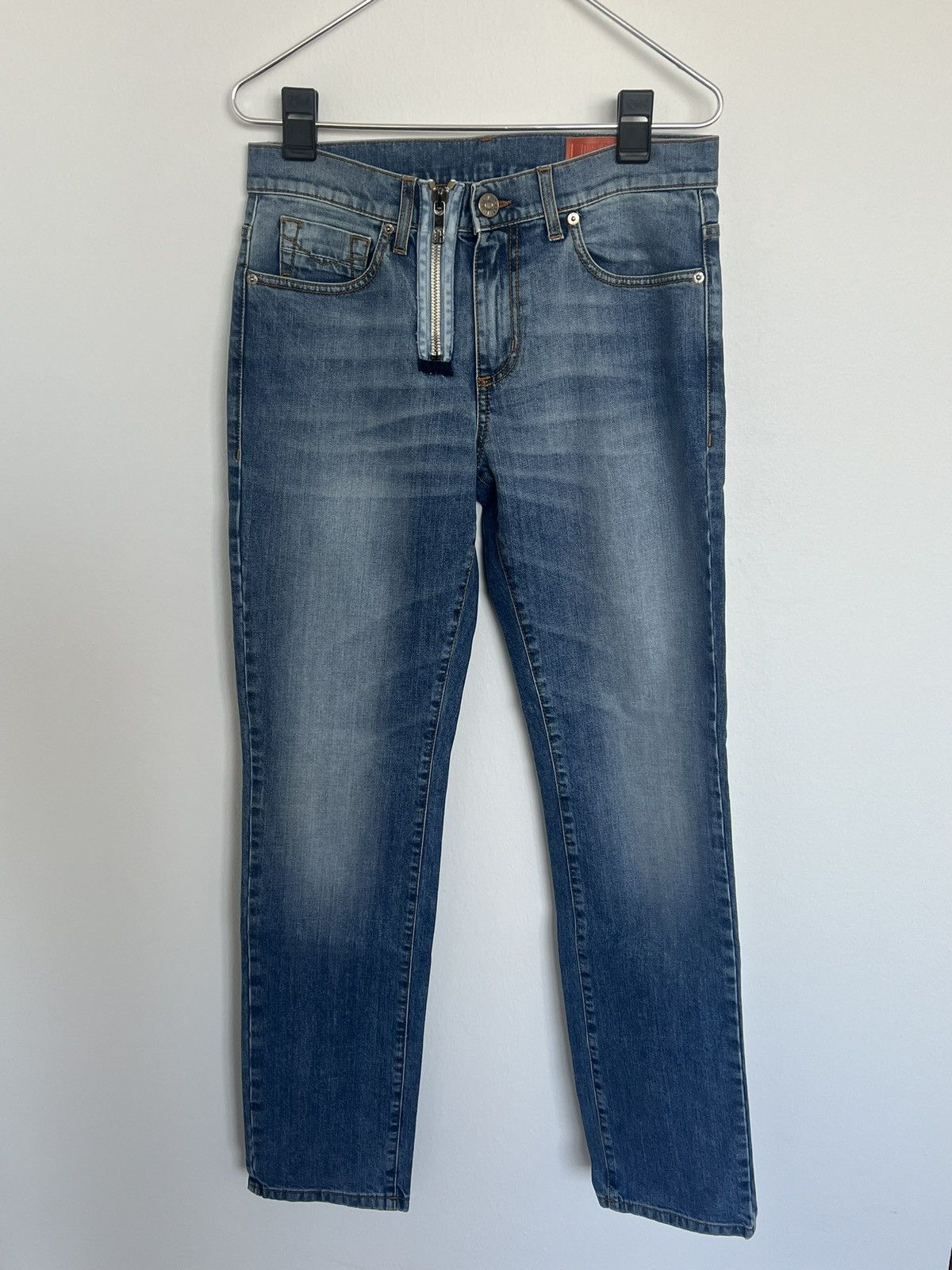 Dirk Bikkembergs Bikkembergs Men’s Double Zip Staight Cut Jeans Size US 31 - 1 Thumbnail