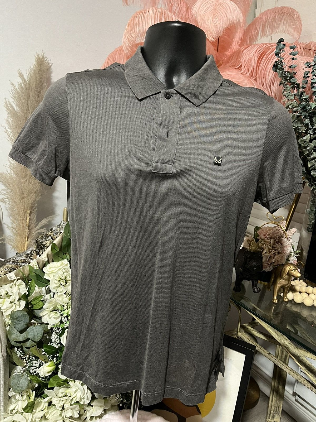 image of Fendi Polo Shirt in Grey, Men's (Size Small)