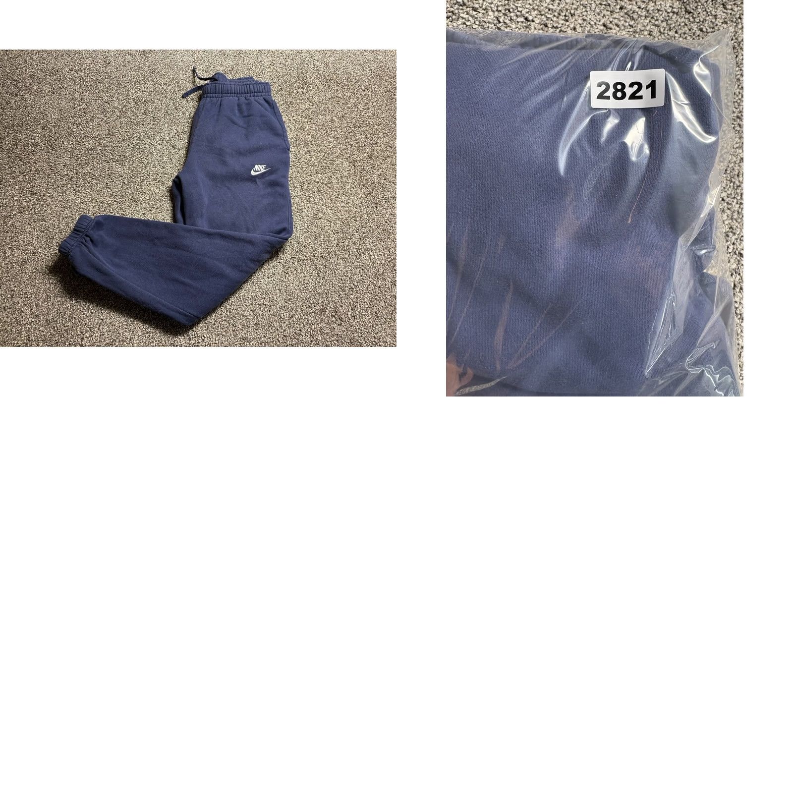 Nike VINTAGE Nike Sportswear Club Fleece Jogger Mens Small Fleece Pants Sweatpants Navy Size US 29 - 9 Thumbnail