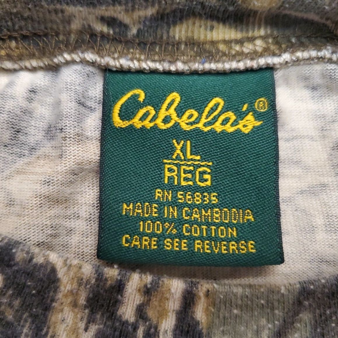 Vintage Vintage Cabelas Camouflage Shirt Mens XL Green Long Sleeve Camouflage Seclusion 3D Y2K Crew Neck Cotton Jersey Outdoor 2000s Mens Size US XL / EU 56 / 4 - 5 Thumbnail