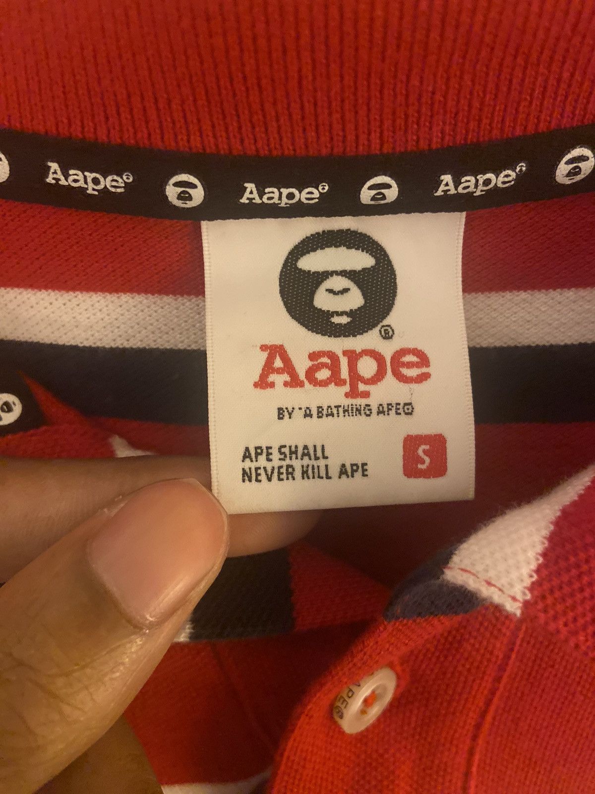 Aape AAPE by A Bathing Ape Striped Polo Size US S / EU 44-46 / 1 - 4 Thumbnail