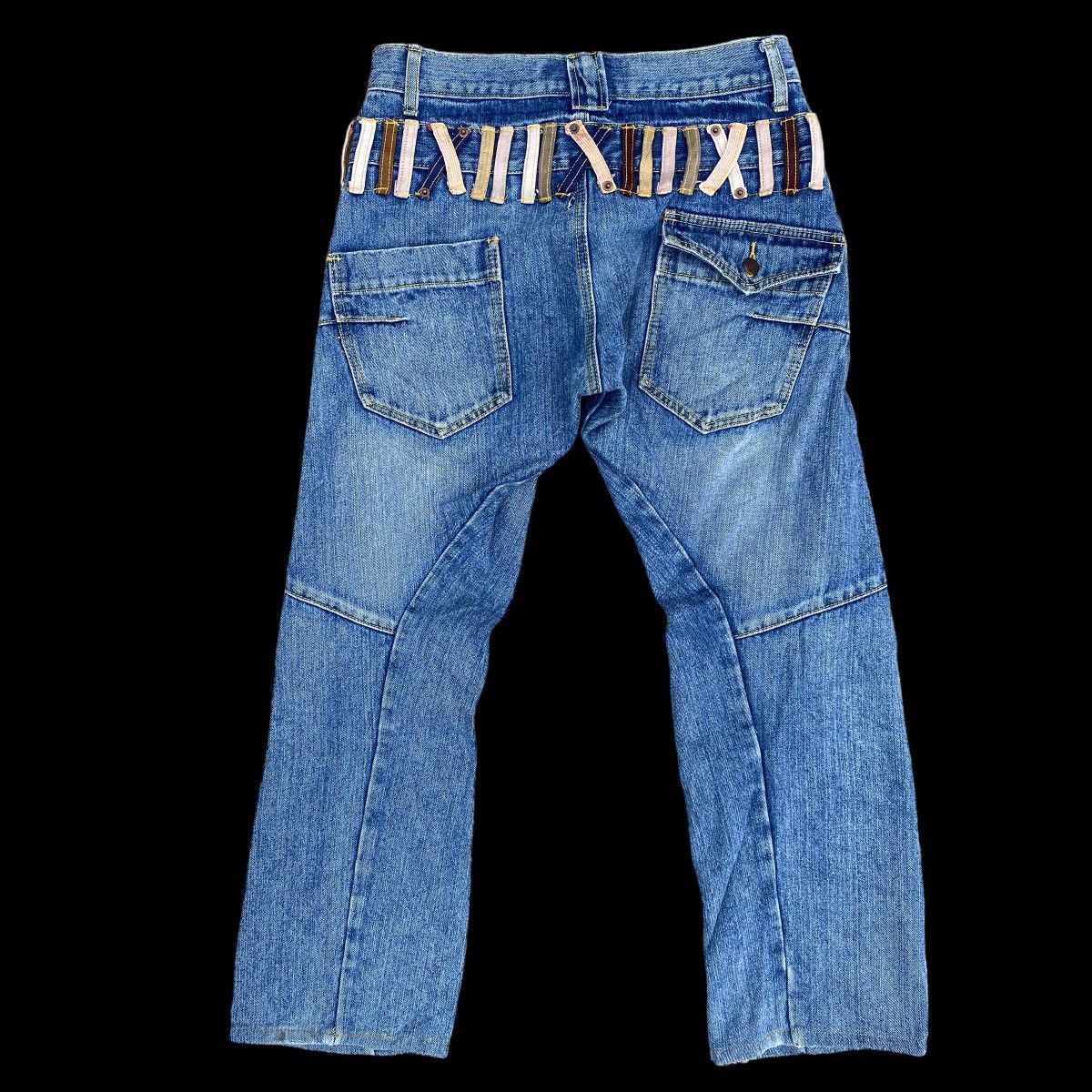 Japanese Brand × Vintage DOUBLE WAIST BREATH MINT DISTRESSED BONDAGE DENIM PANTS Size US 31 - 7 Thumbnail