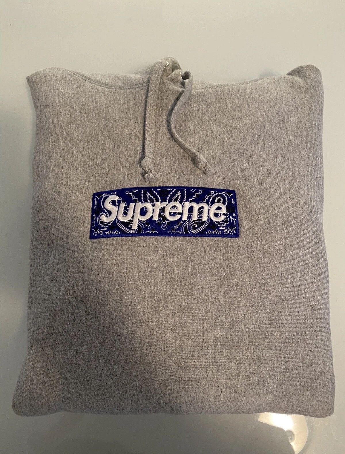 Supreme Blue Bandana Box Logo Hooded Sweatshirt BOGO LARGE