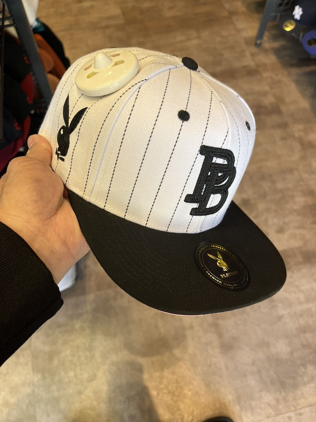Lids Playboy Pinstripe Snapback Hat Grailed