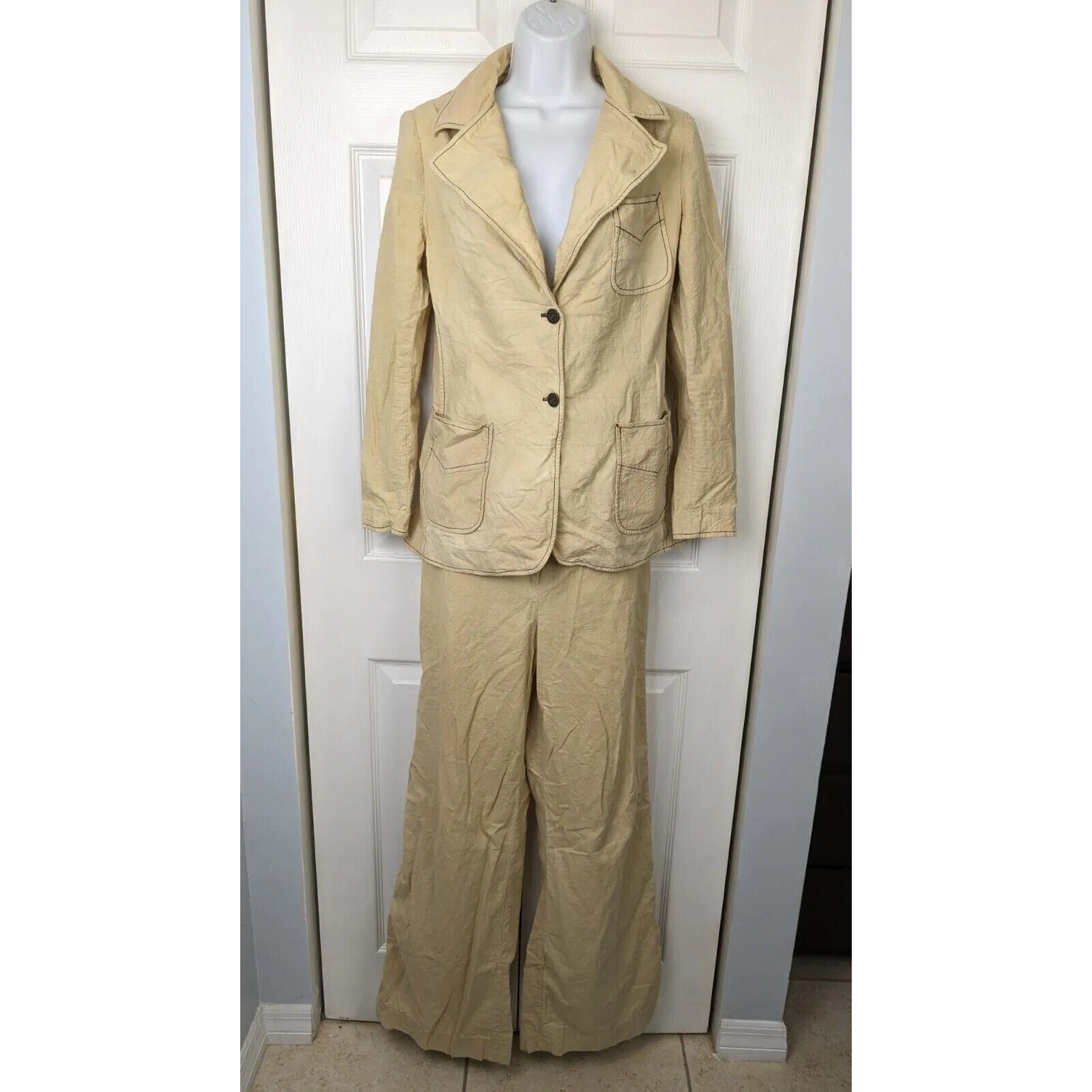 Other Vtg Denim Works Bell Bottom Outfit Set (Top: 10) (Pants: 14) Size ONE SIZE - 1 Thumbnail