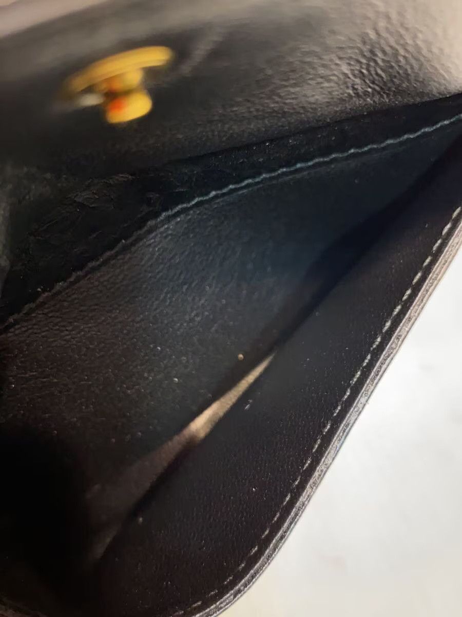 Balenciaga Balenciaga Monaco Flap Leather Coin & Card Holder Black Size ONE SIZE - 6 Thumbnail