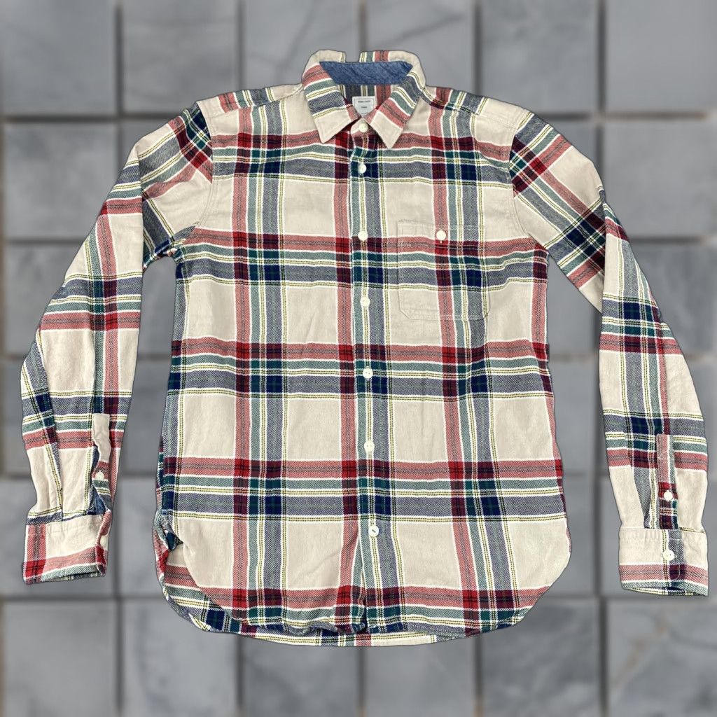 Gap Gap Shirt Mens Medium Plaid Button-Down Long Sleeve Beige Cotton Button-Up Casual M Size US M / EU 48-50 / 2 - 1 Thumbnail