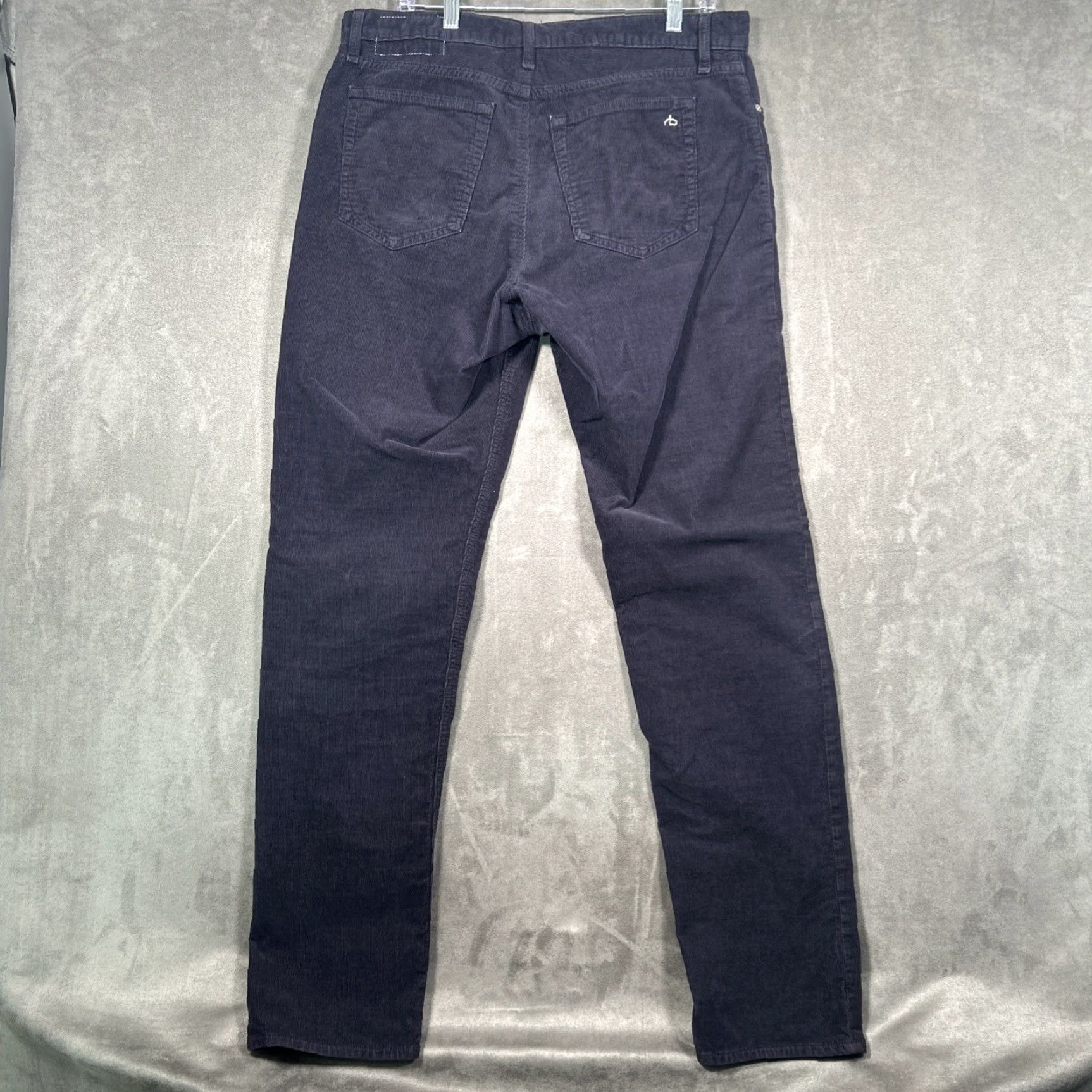 Rag & Bone Rag & Bone Slim Fit Corduroy Pants Dark Navy Blue Cotton Blend 36 Men Straight Leg Flat Front Zip Inseam 33 Vintage No Size US 36 / EU 52 - 7 Thumbnail