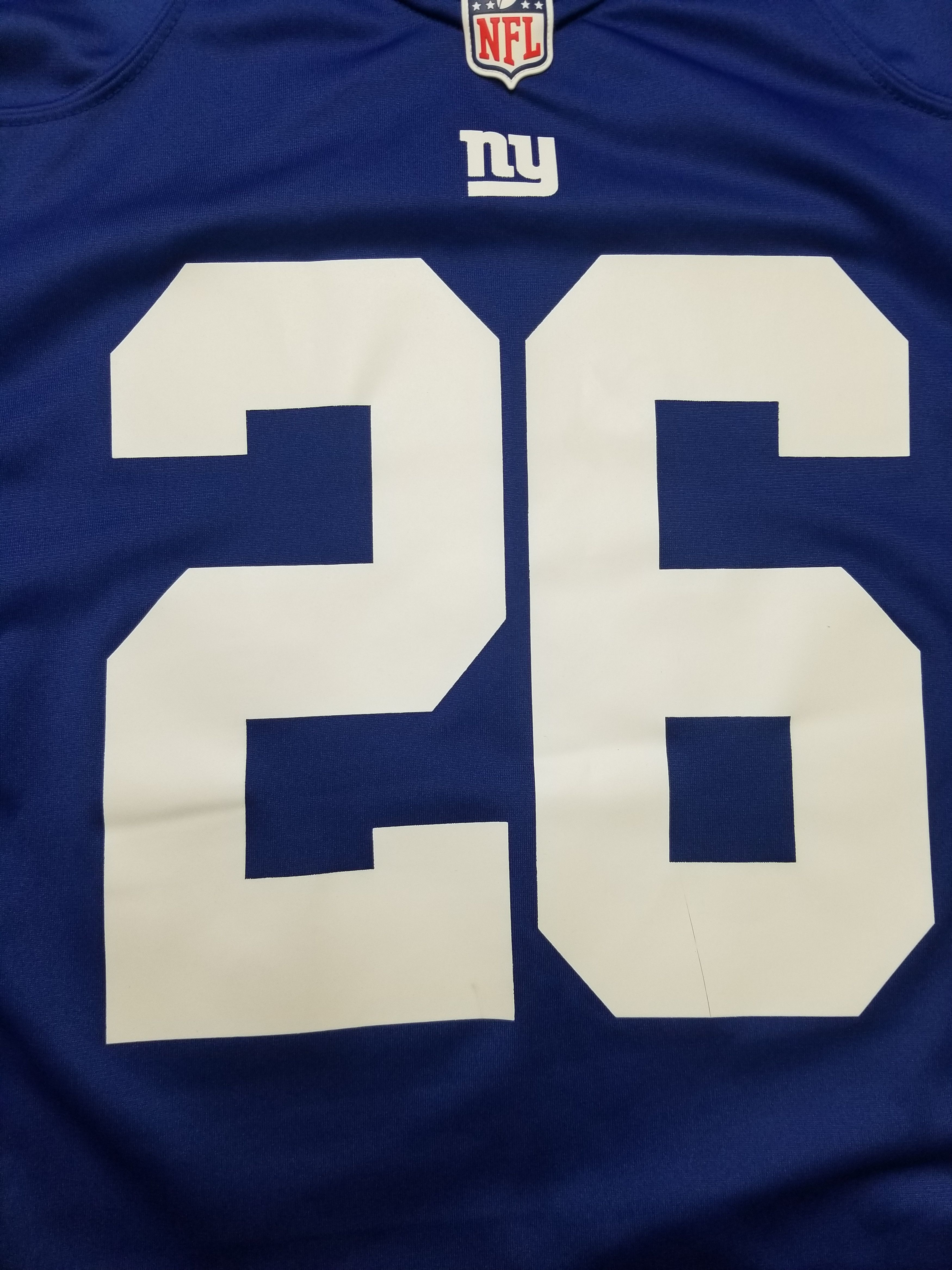 Nike Nike New York Giants #26 Saquon Barkley Onfield NFL Jersey Size US XL / EU 56 / 4 - 8 Thumbnail