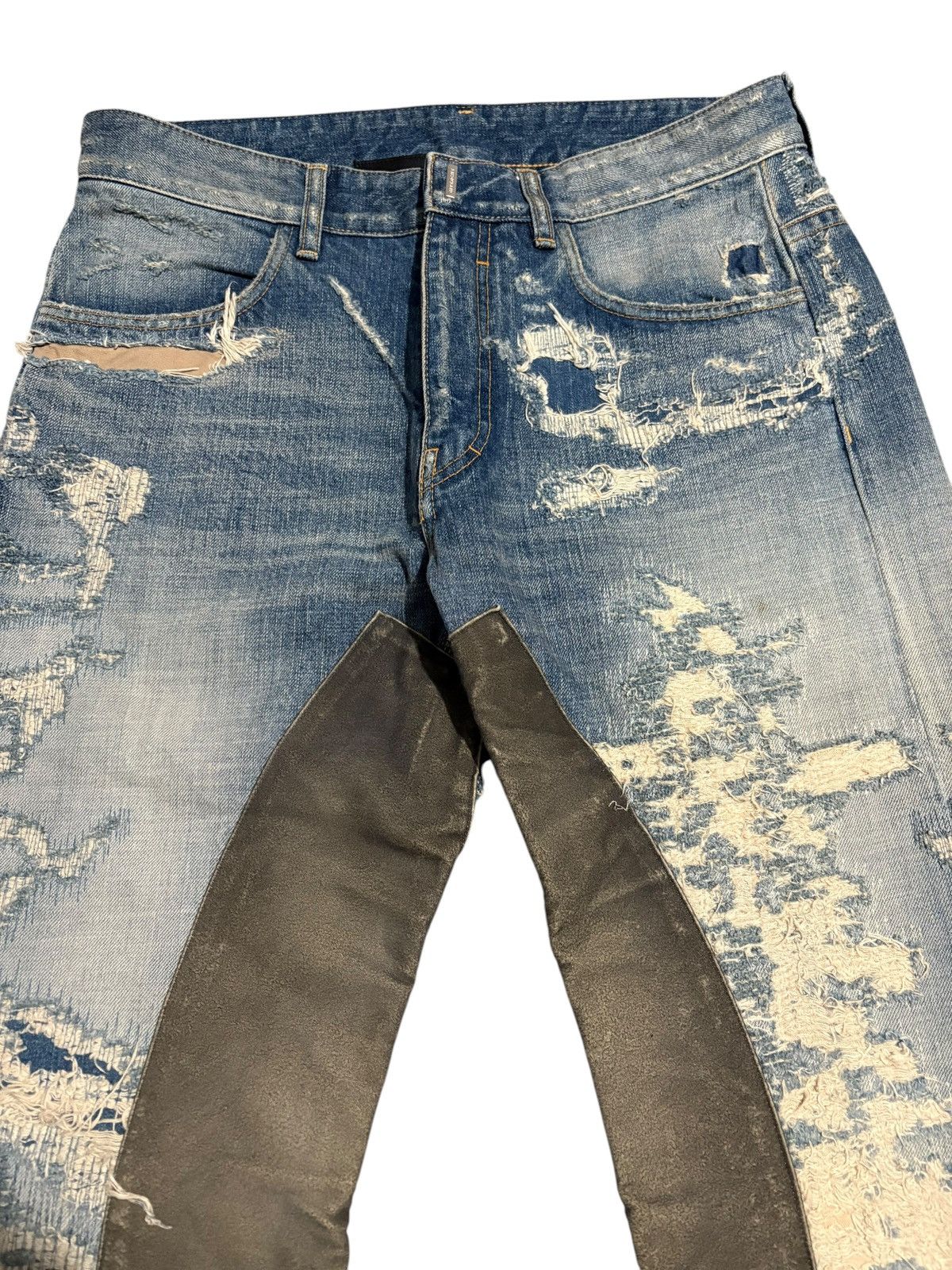 Givenchy 31 FW22 Givenchy Matthew Williams Moleskin Distressed Jeans Size US 31 - 3 Thumbnail