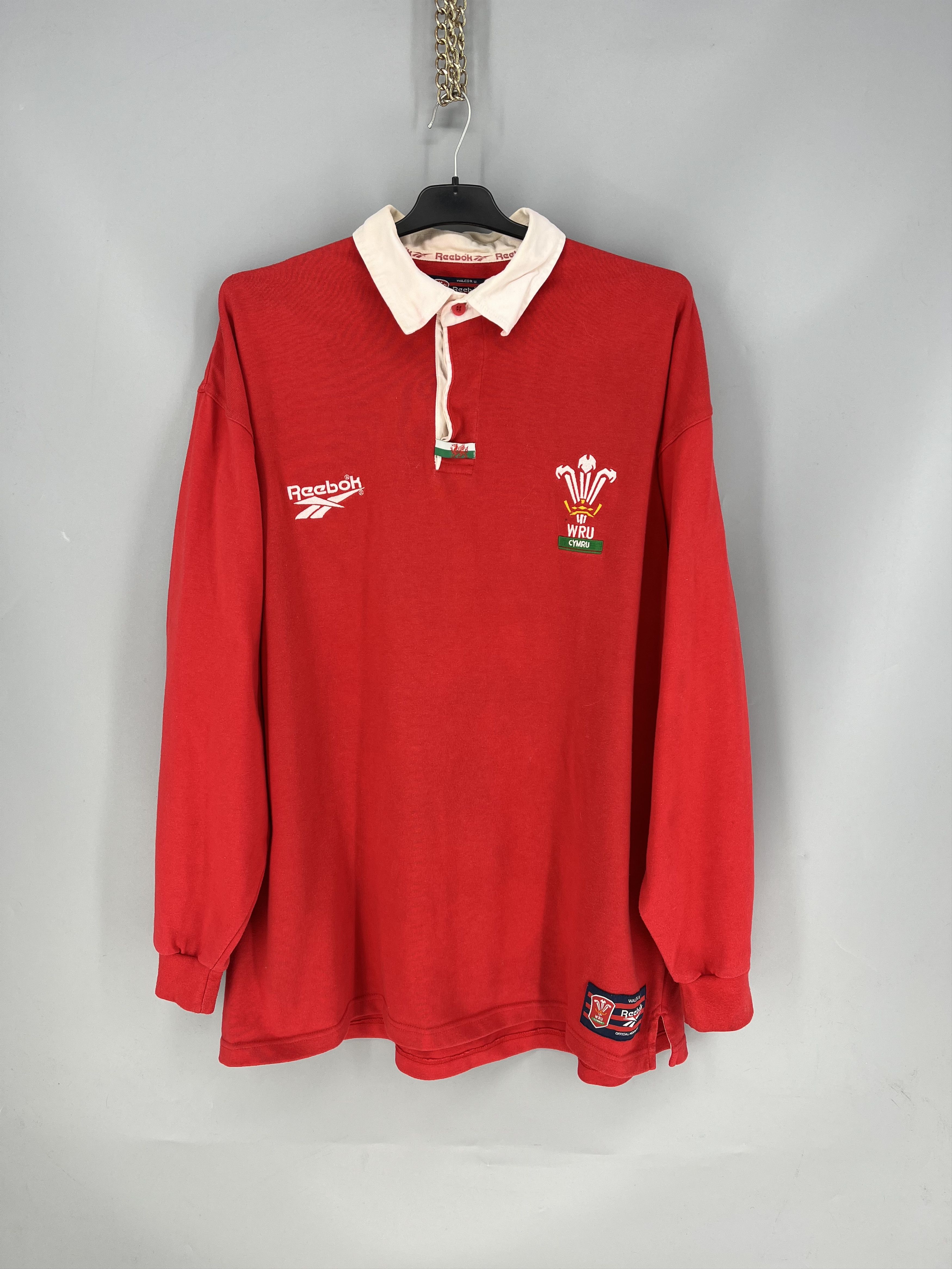 Reebok 90's Wales Rugby Union Reebok Jersey Long Sleeve Shirt Size US L / EU 52-54 / 3 - 1 Thumbnail