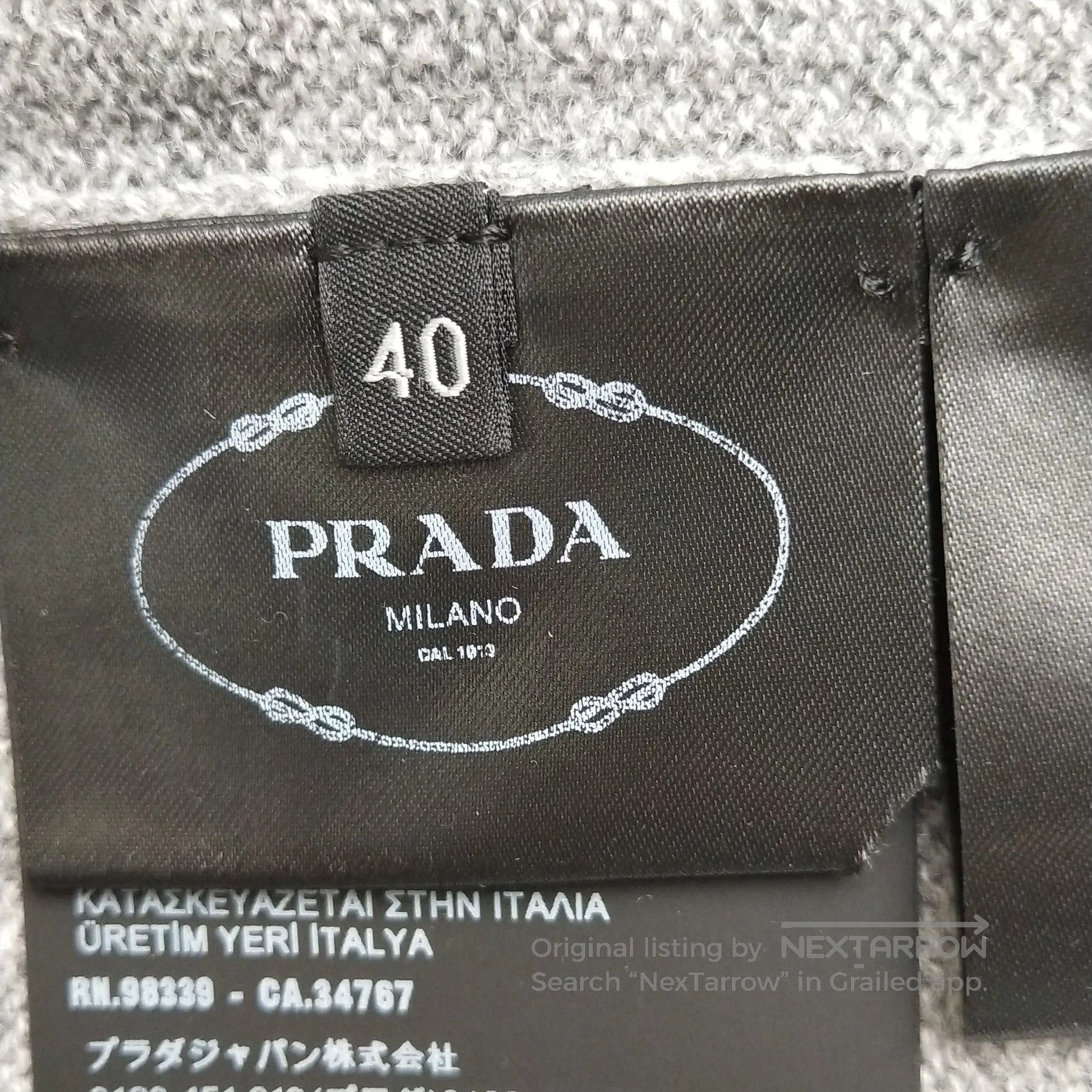Prada Prada Gray Cashmere Long Sleeve Sweater . Size L / US 10 / IT 46 - 8 Thumbnail