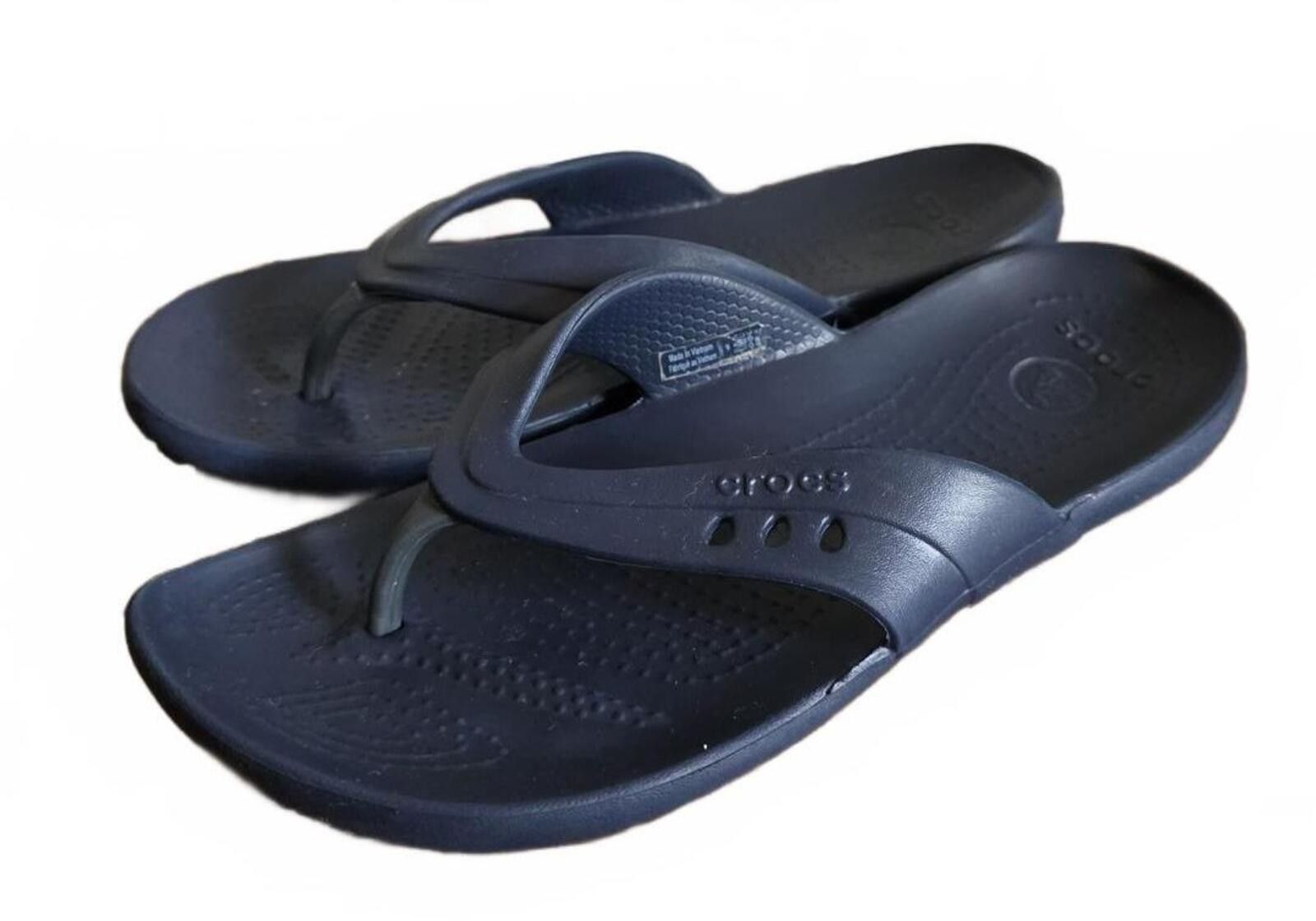 Crocs Crocs Kadee Navy Blue Classic Flip Flop Sandals Size 8 W 8 Size US 8 / IT 38 - 2 Thumbnail