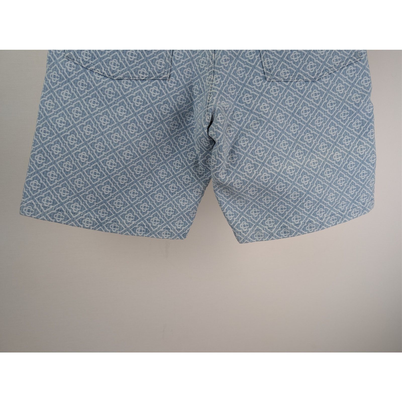 Casablanca o1rshd1 Denim Relaxed Monogram Denim Shorts in Washed Blue Size US 34 / EU 50 - 12 Thumbnail