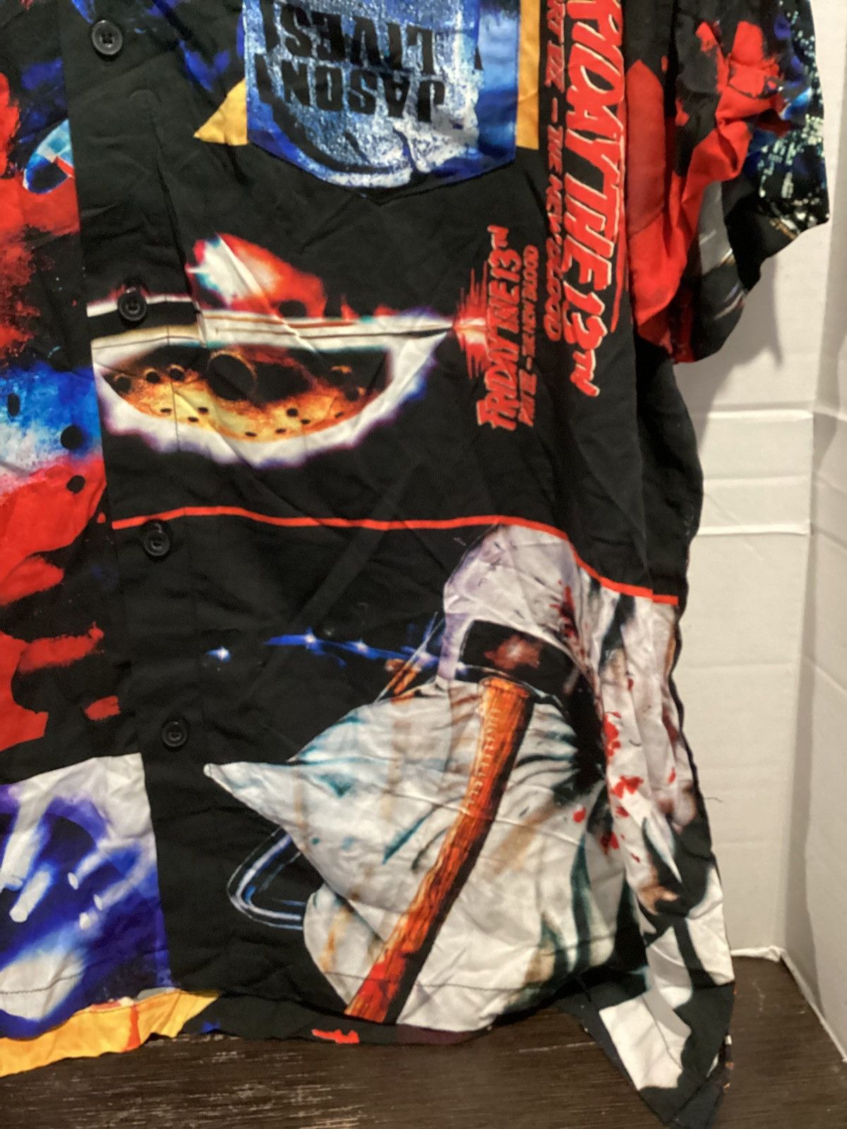 Other Mens Friday the 13th Black Graphic Button up Shirt x Large Size US XL / EU 56 / 4 - 2 Thumbnail