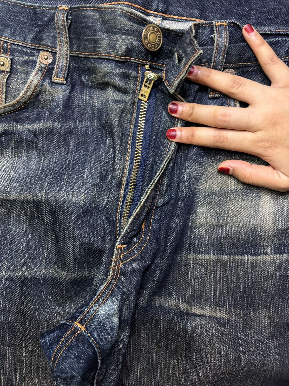 Edwin Vintage Edwin 502 Rusty Wash Loose Jeans Size US 33 - 3 Thumbnail