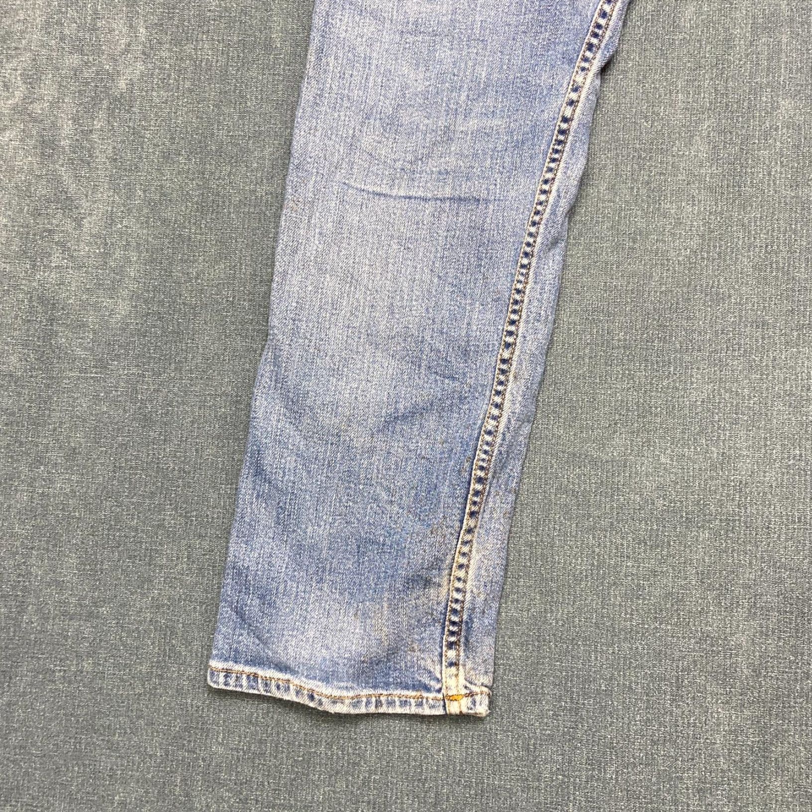 Armani Exchange Armani Exchange Jeans Mens 31 Regular 5-Pocket Blue Straight Denim Comfort Stretch Embroidered Jeans Size US 31 - 3 Thumbnail