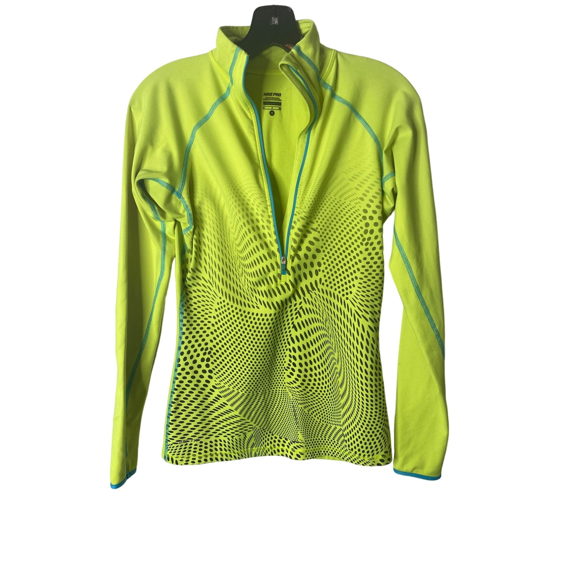 Nike NIKE PRO WOMEN'S 1/2 ZIP NEON PULLOVER SZ S Size S / US 4 / IT 40 - 3 Thumbnail