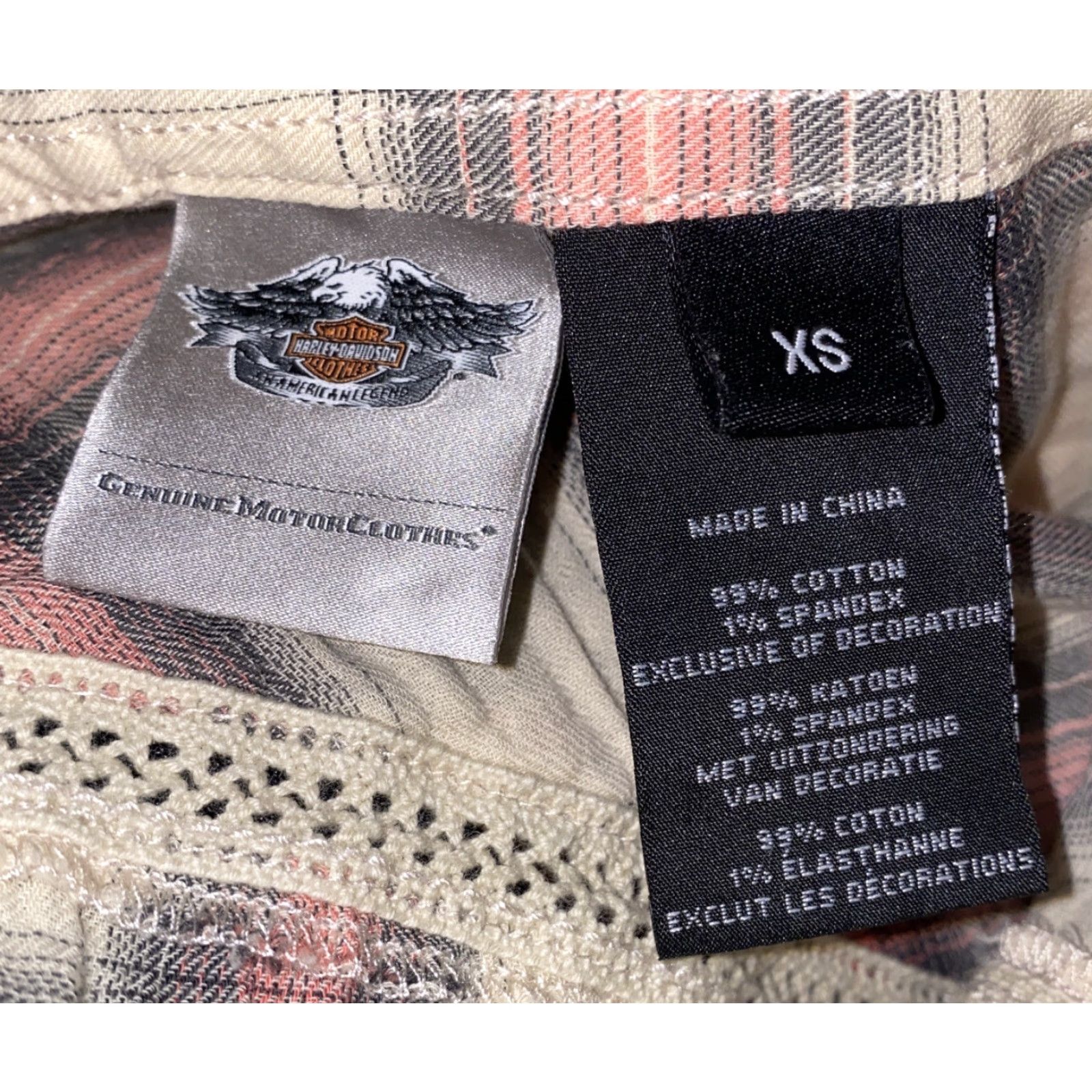 Harley Davidson Harley-Davidson Women's Plaid Button-Up Shirt Size XS Sleeveless Multicolor Casual Size XS / US 0-2 / IT 36-38 - 6 Thumbnail