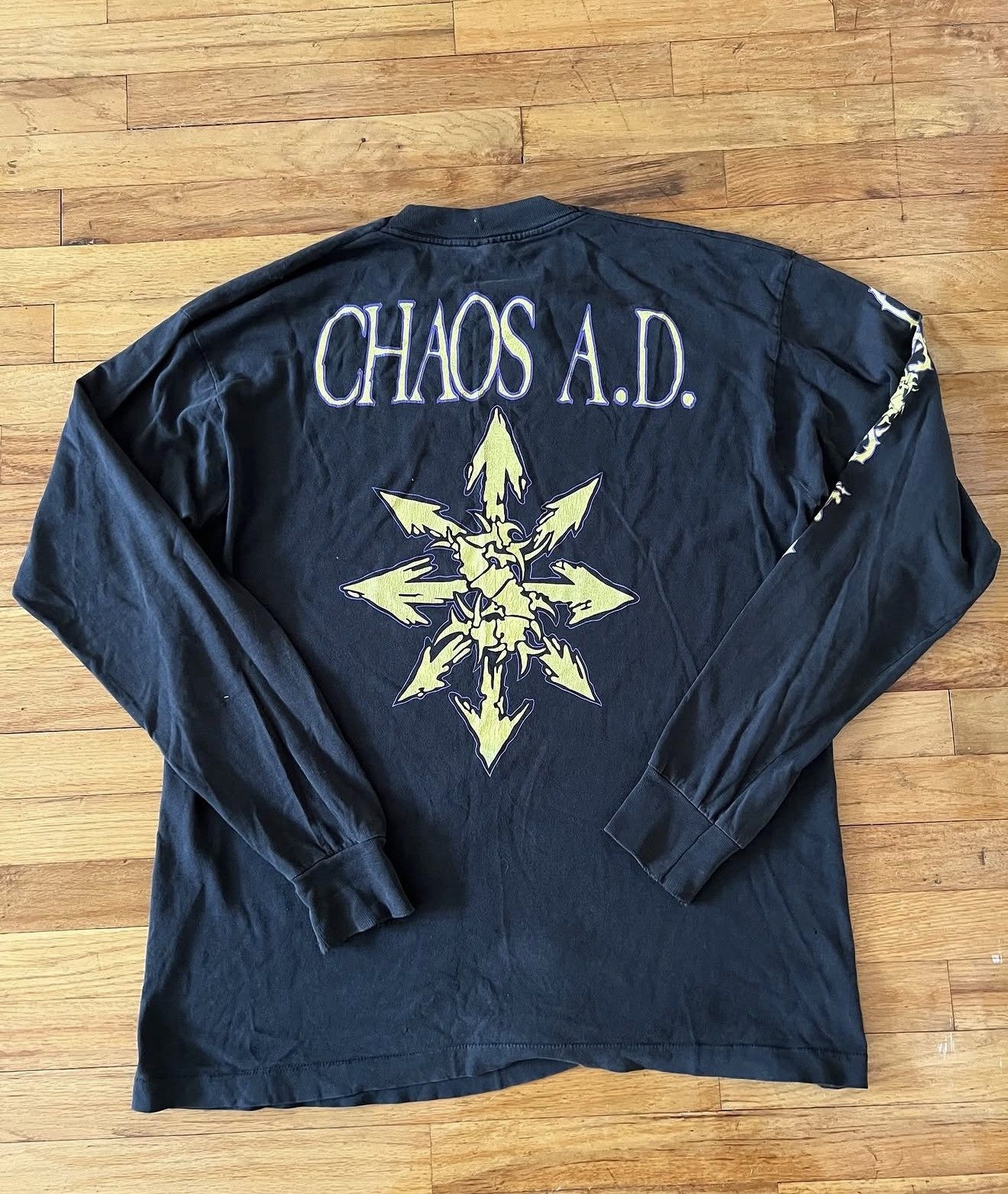 Band Tees Sepultura Chaos AD Long Sleeve Size US XL / EU 56 / 4 - 2 Thumbnail