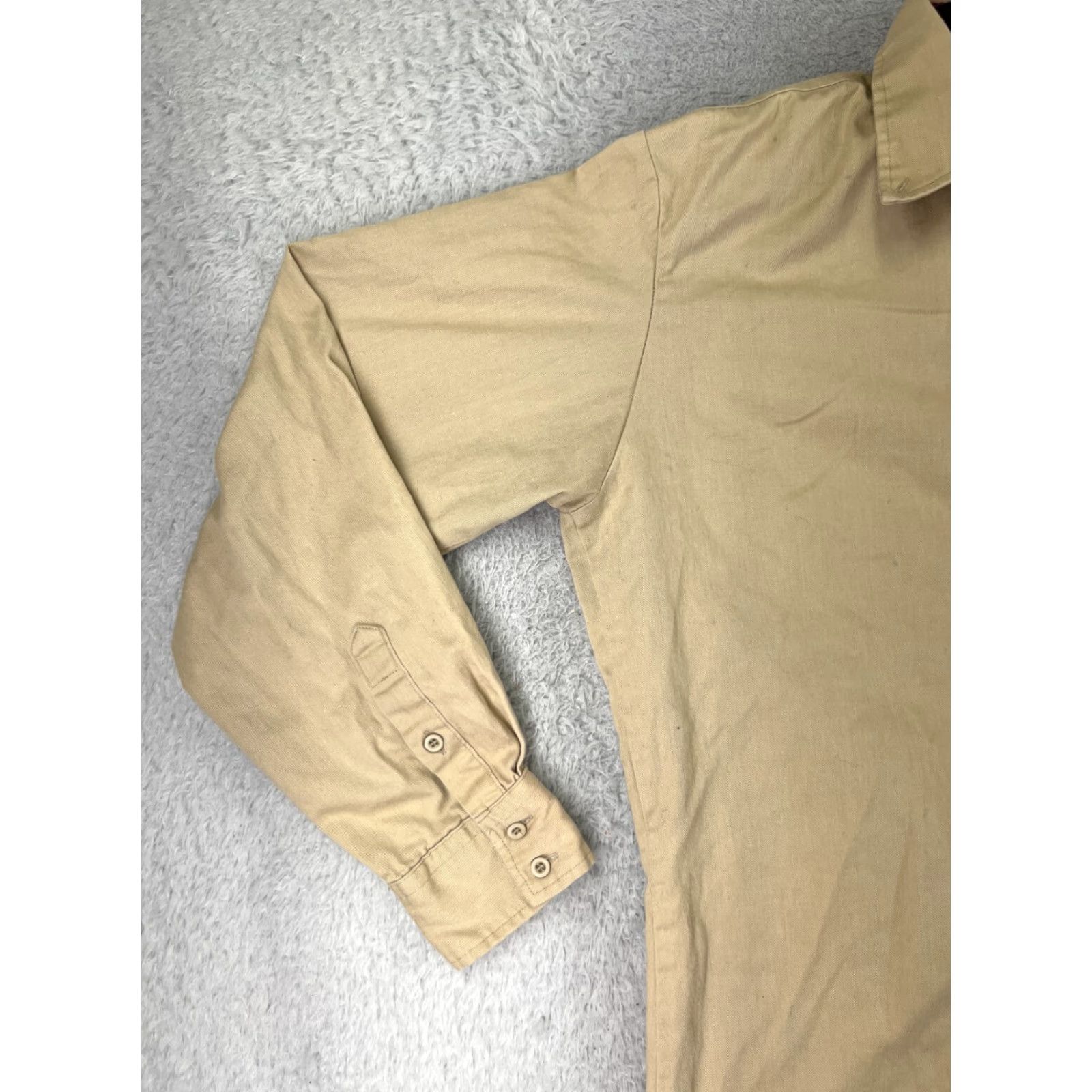 Roper VINTAGE Roper Shirt Mens L Beige Twill USA Button-Up Long Sleeve Size US L / EU 52-54 / 3 - 6 Thumbnail