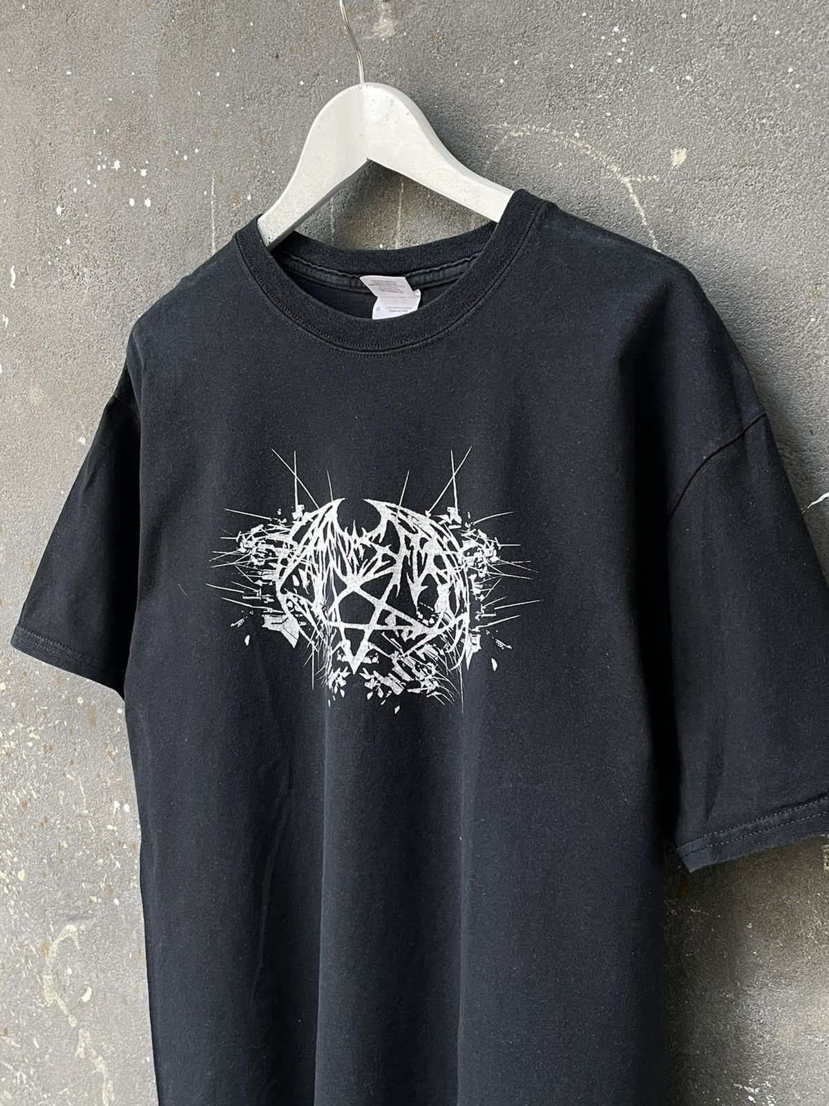 Band Tees × Vintage Vintage Obdurate Black Metal Fire T-Shirt 2008 Pentagram Size US L / EU 52-54 / 3 - 4 Thumbnail