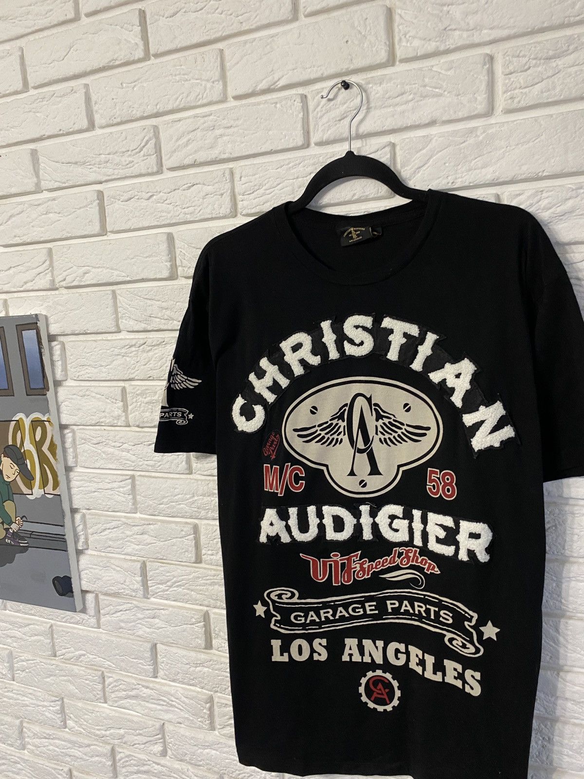 Christian Audigier × Ed Hardy × Vintage Vintage Christian Audigier DSWT Puff Print Patch T Shirt Y2K Size US L / EU 52-54 / 3 - 3 Thumbnail