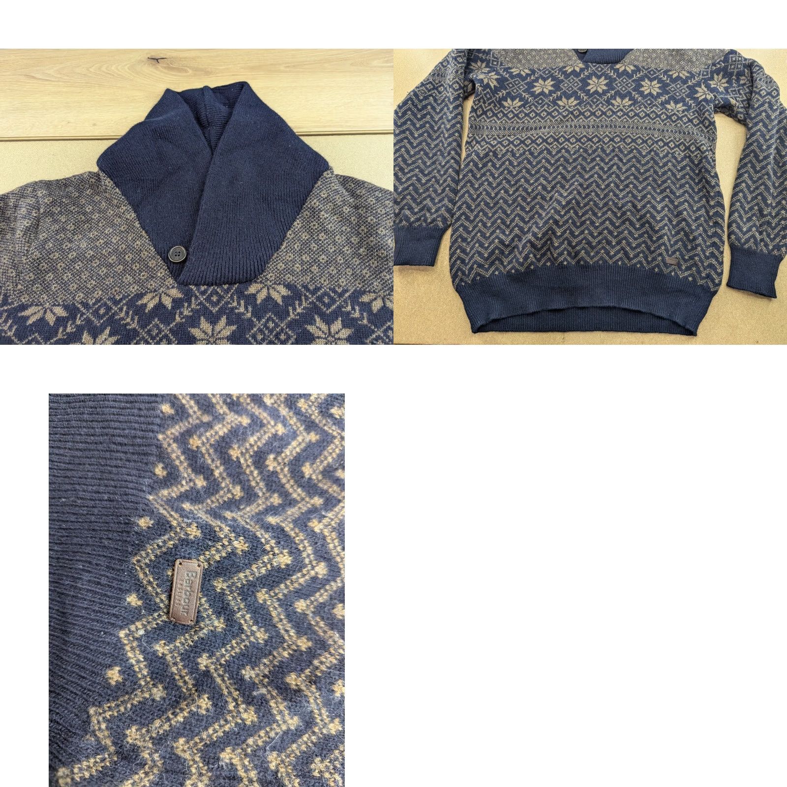 Barbour Barbour Sweater Mens XL Fair Isle Knitted Wool Turtleneck Pullover Size US XL / EU 56 / 4 - 9 Thumbnail